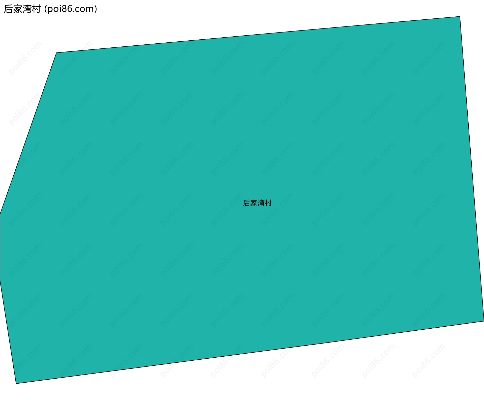 后家湾村边界地图