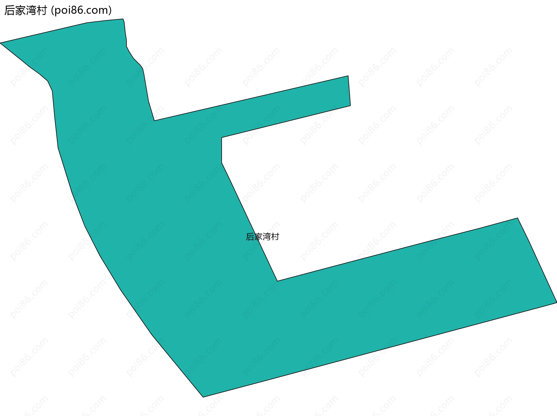 后家湾村边界地图