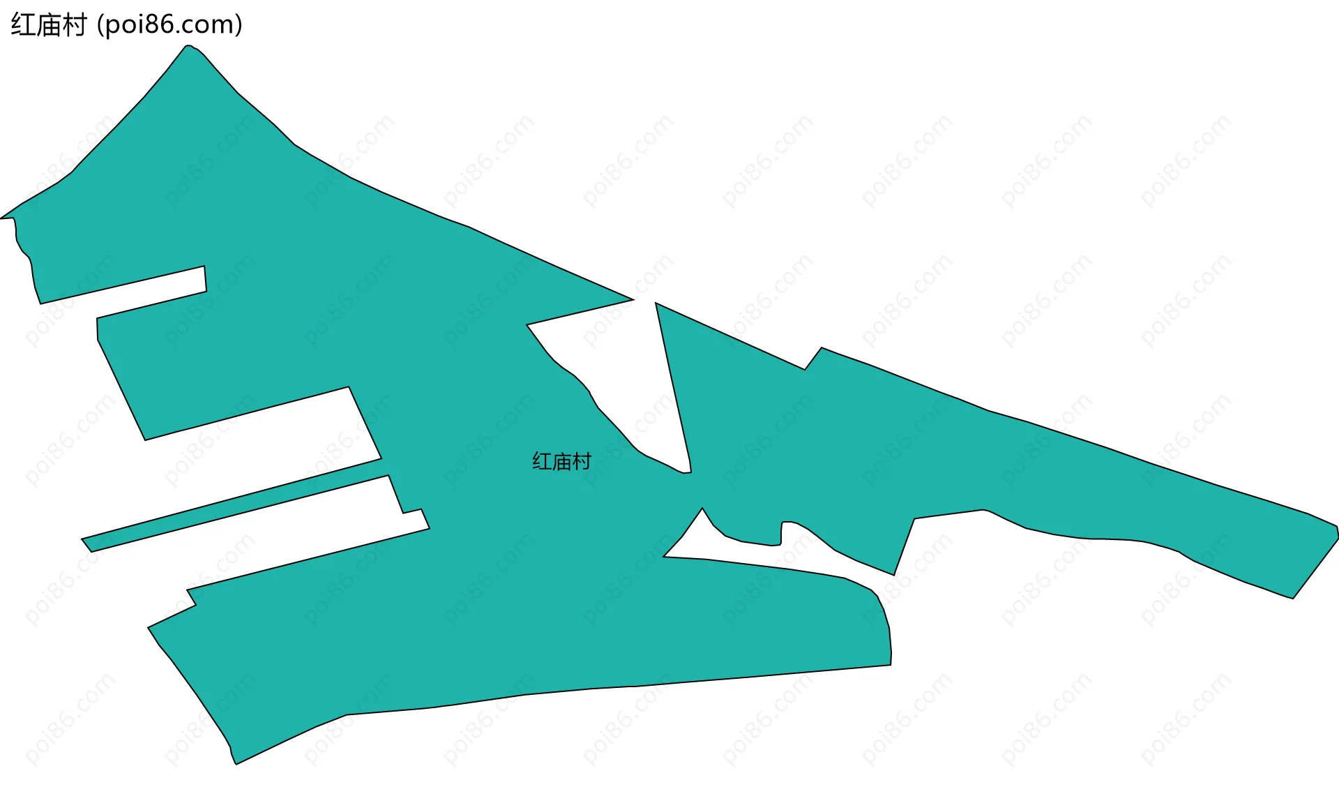 红庙村边界地图