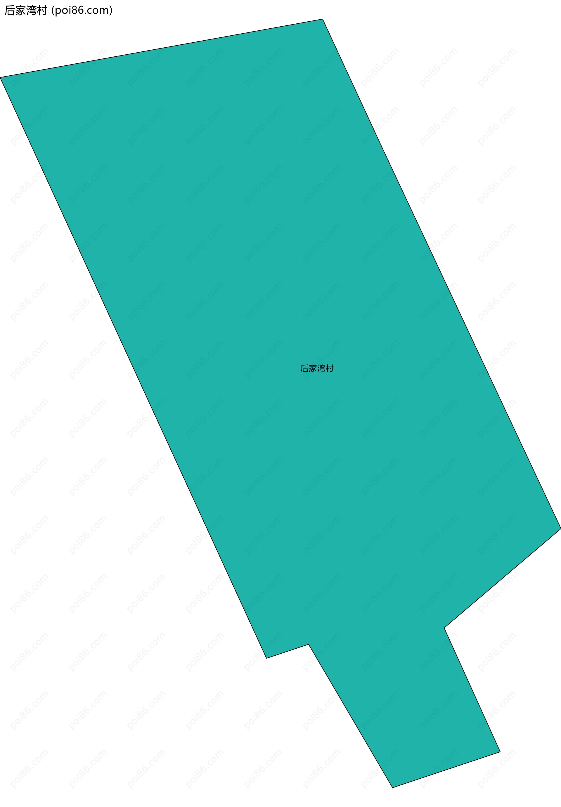 后家湾村边界地图