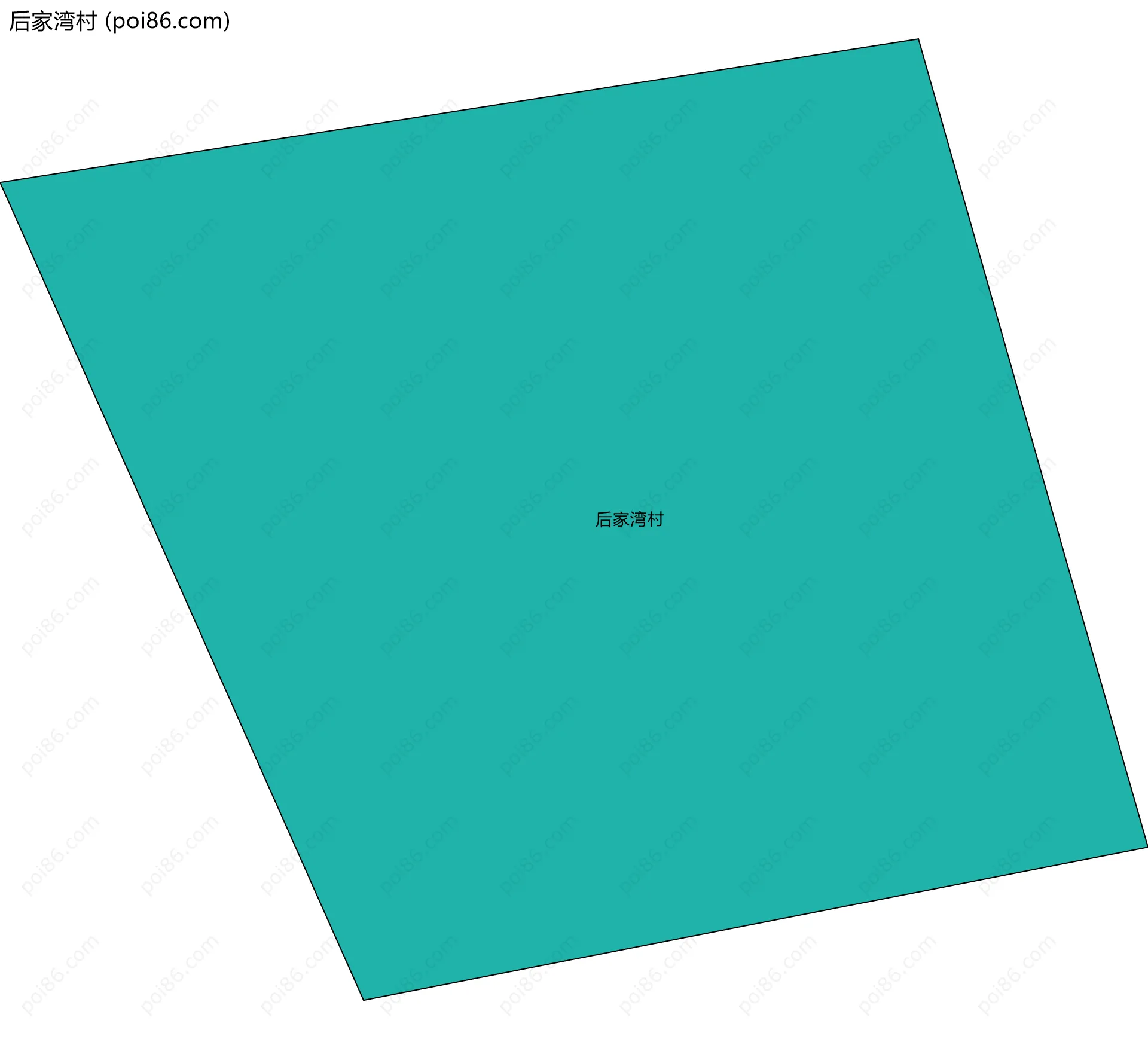 后家湾村边界地图