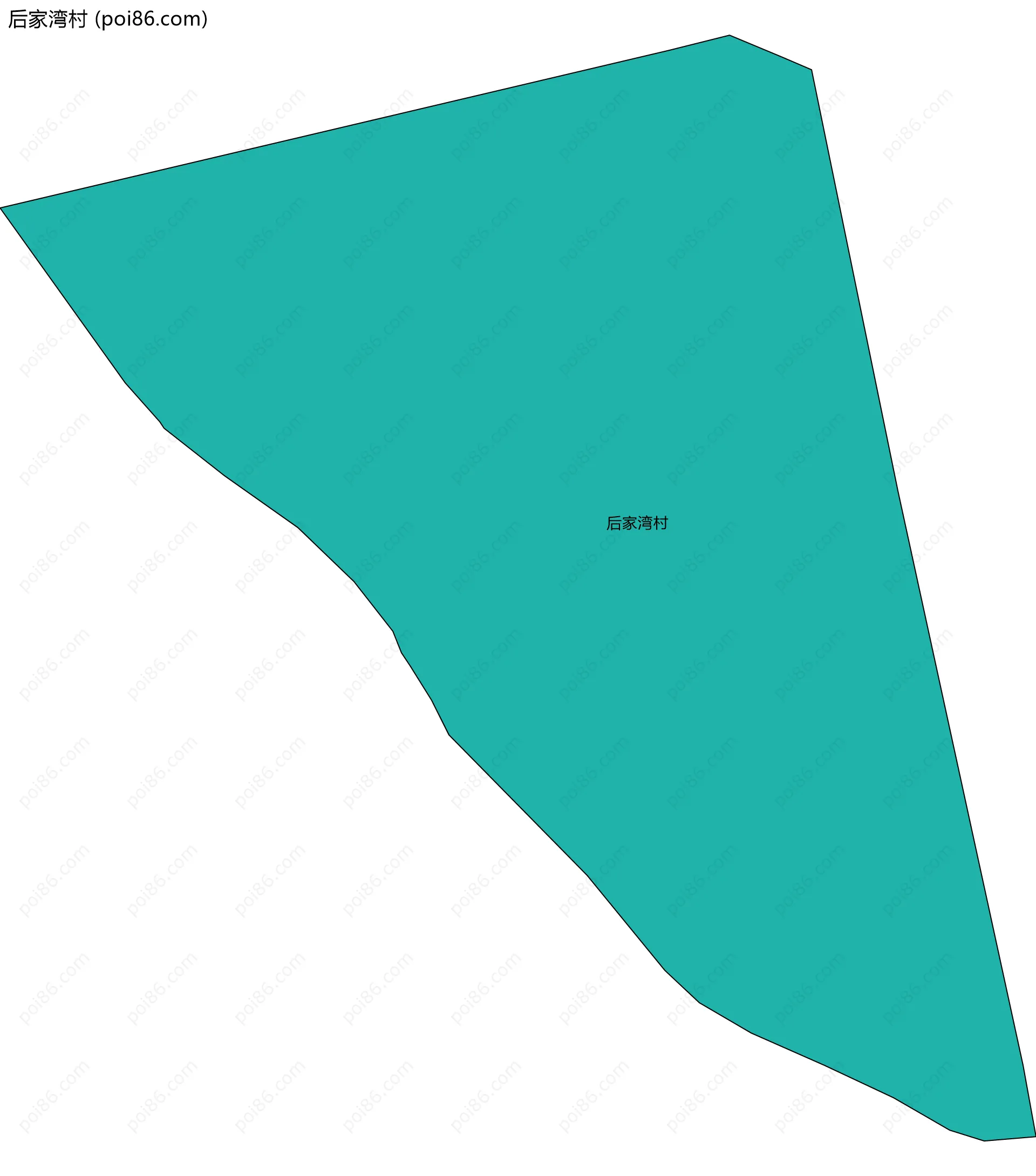 后家湾村边界地图