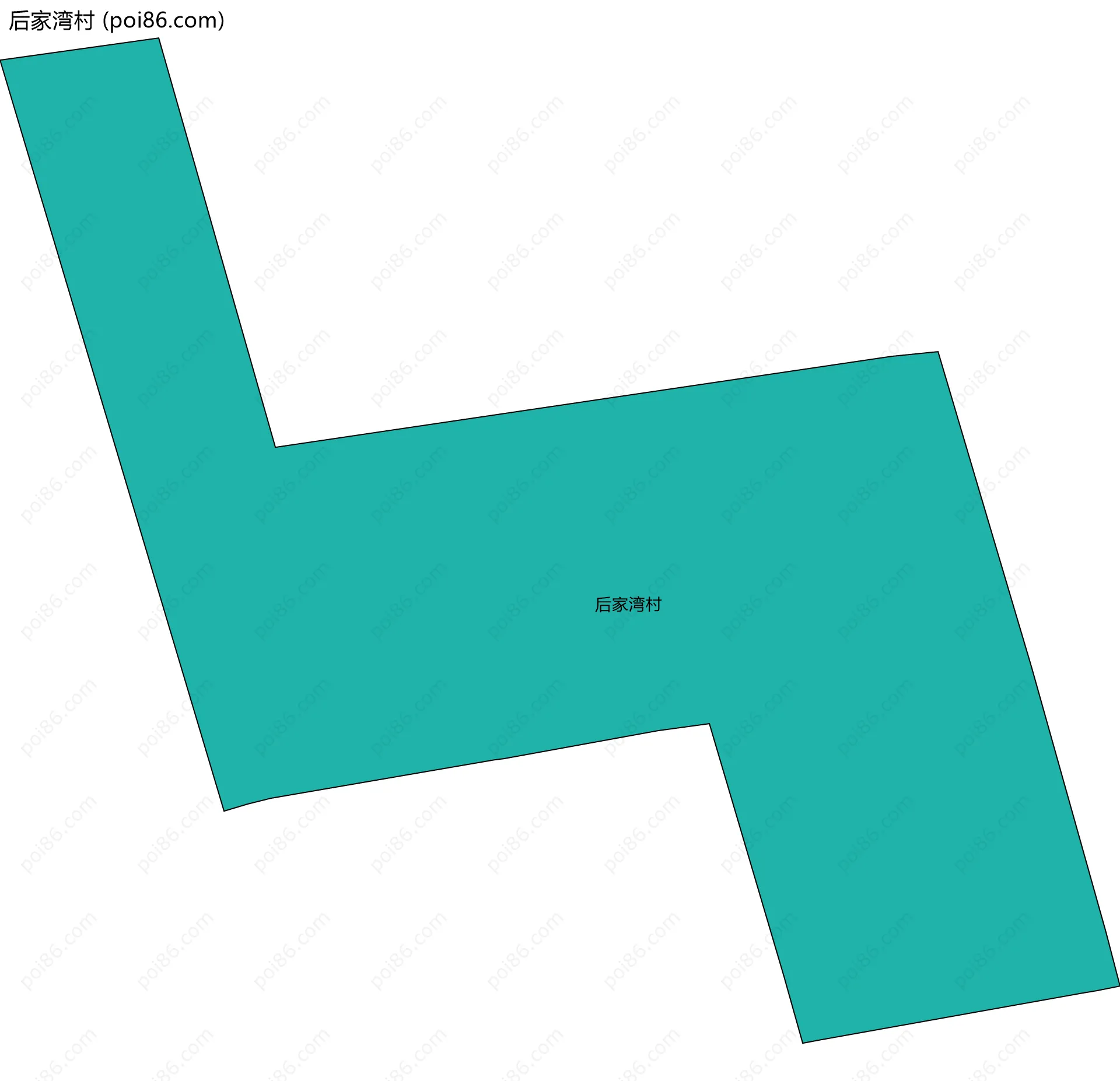 后家湾村边界地图