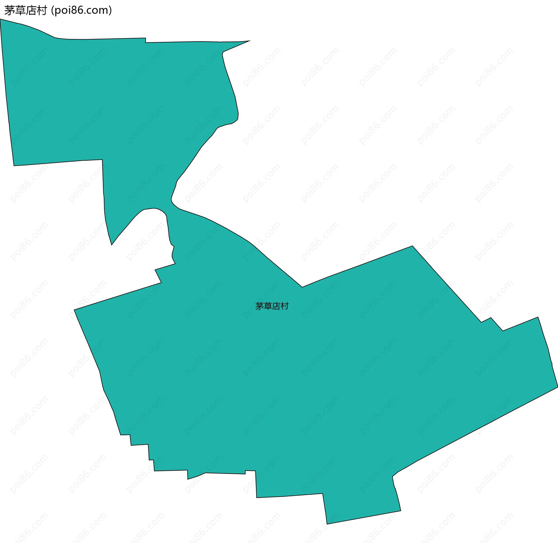 茅草店村边界地图