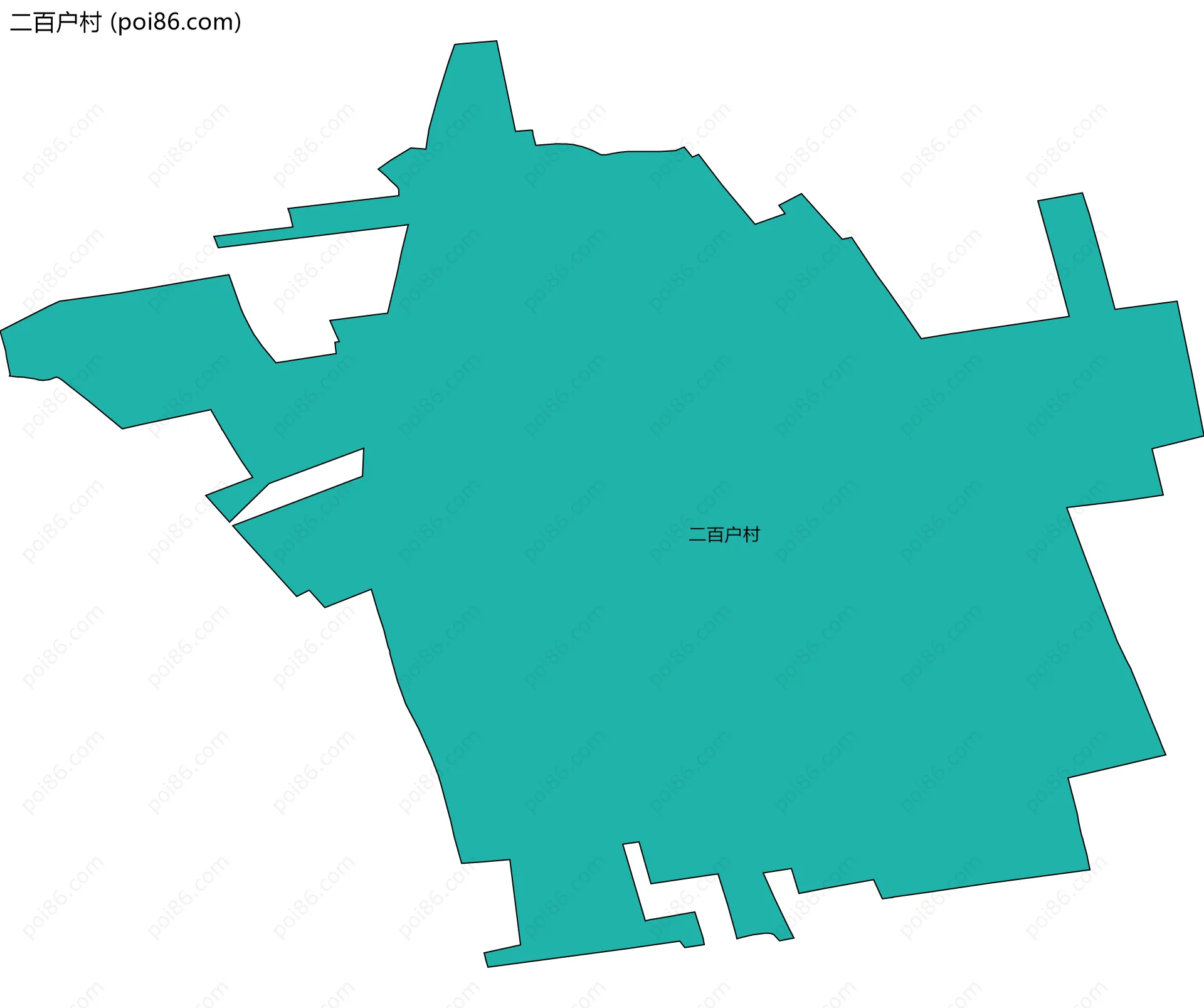 二百户村边界地图