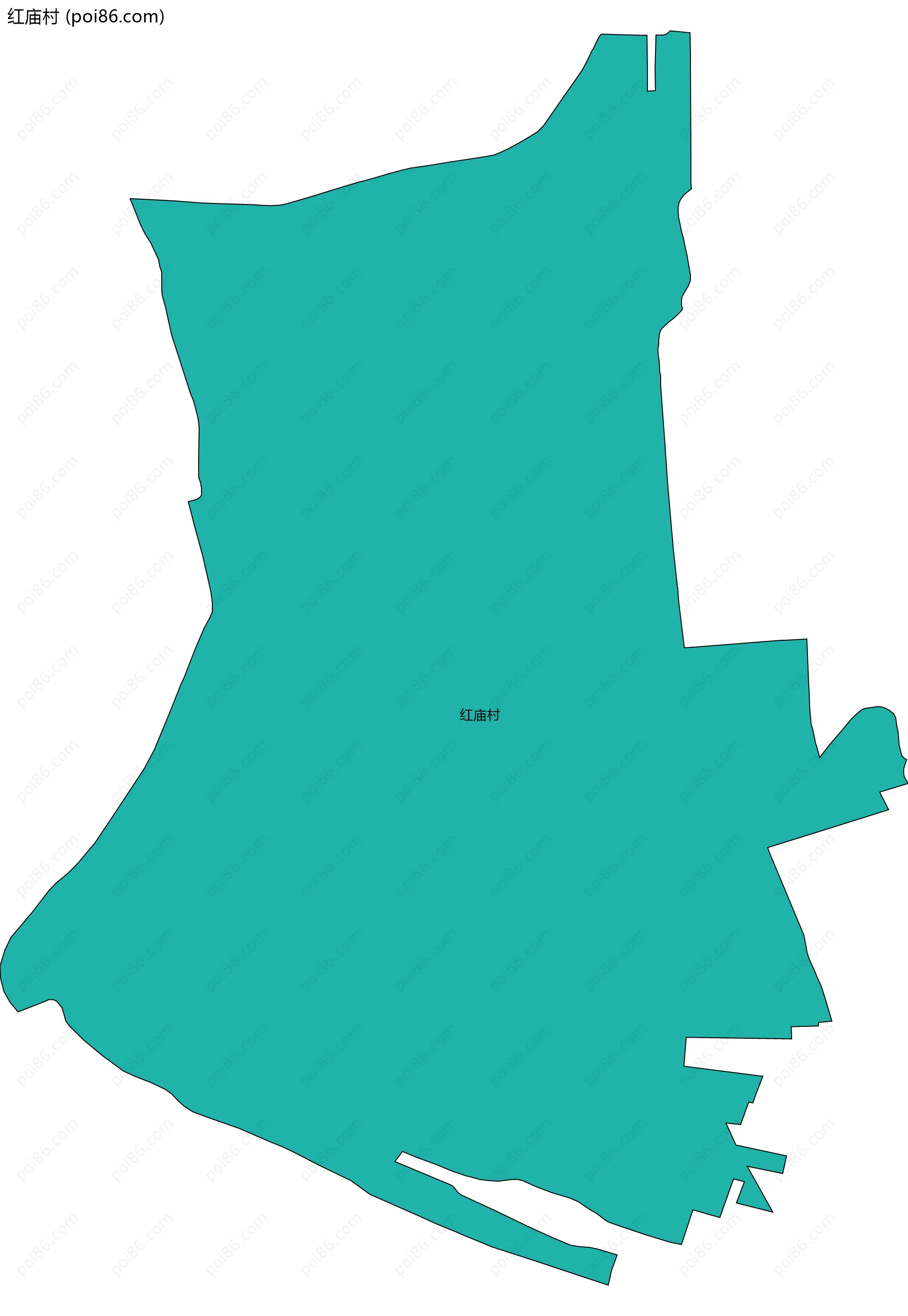 红庙村边界地图