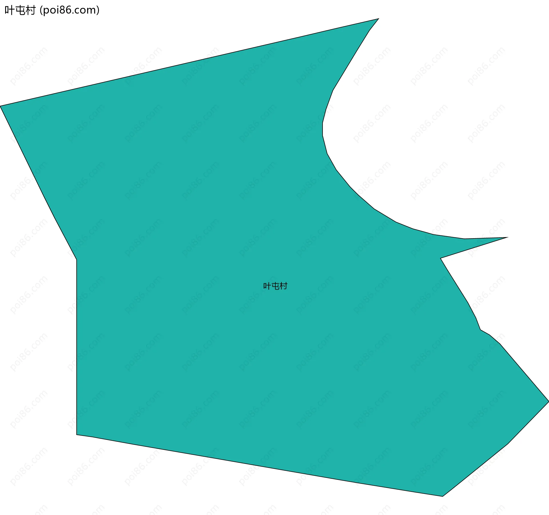 叶屯村边界地图