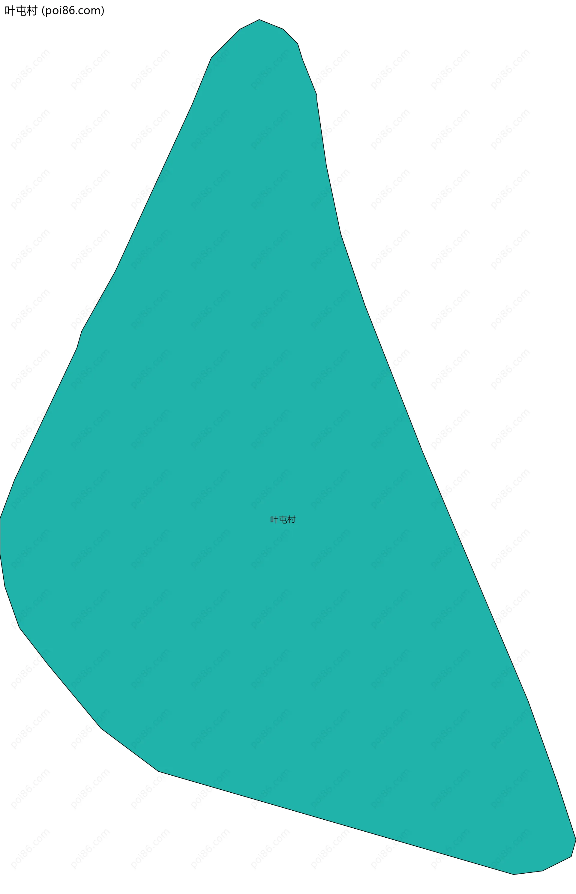 叶屯村边界地图