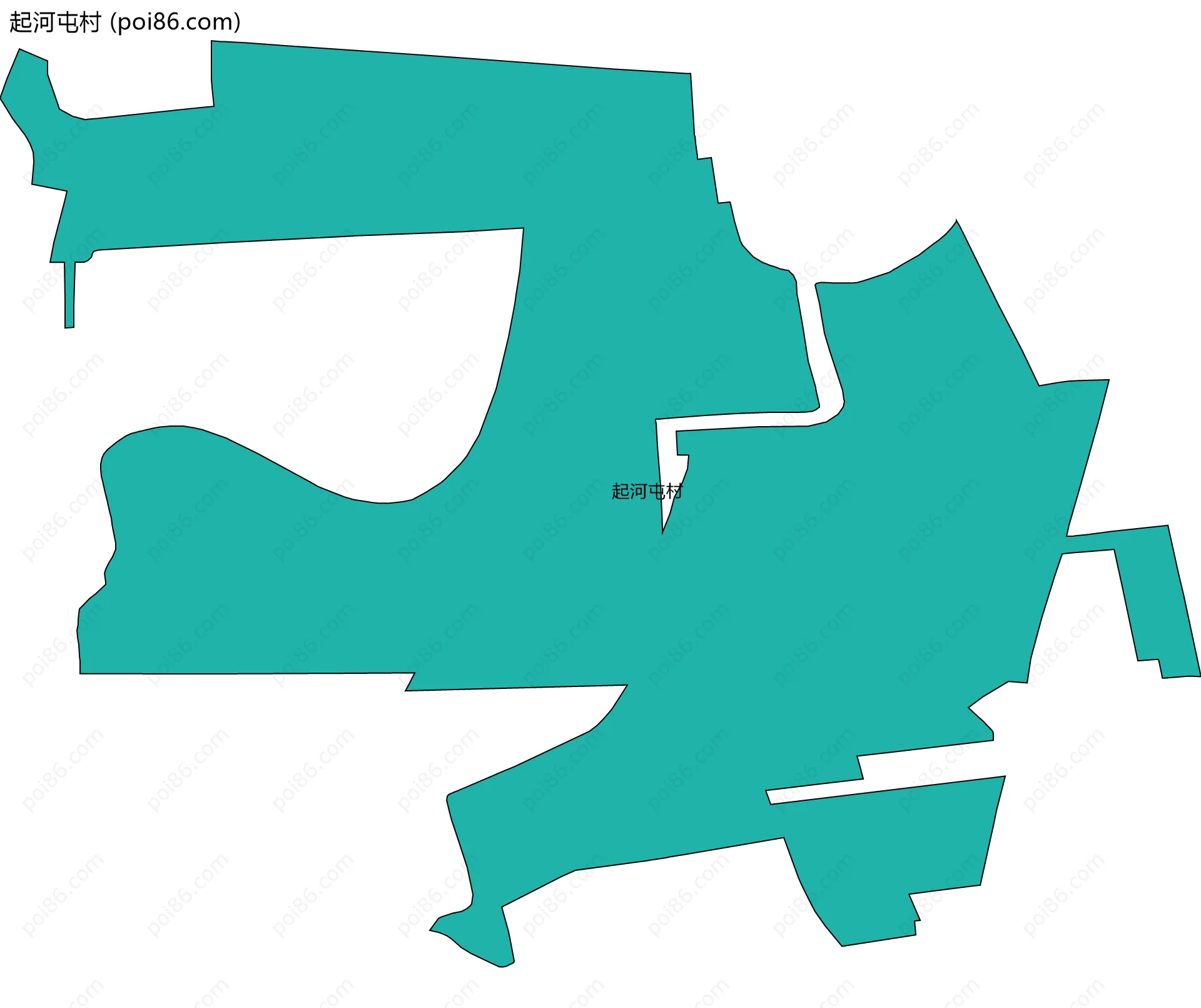起河屯村边界地图