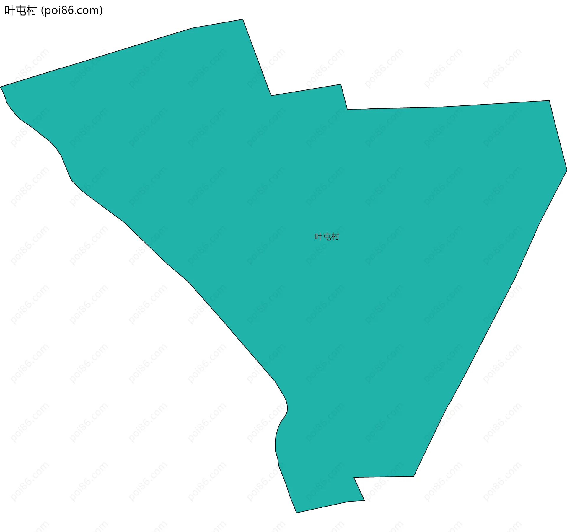叶屯村边界地图