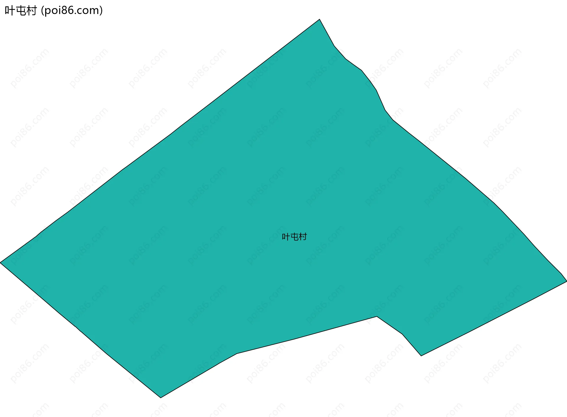 叶屯村边界地图
