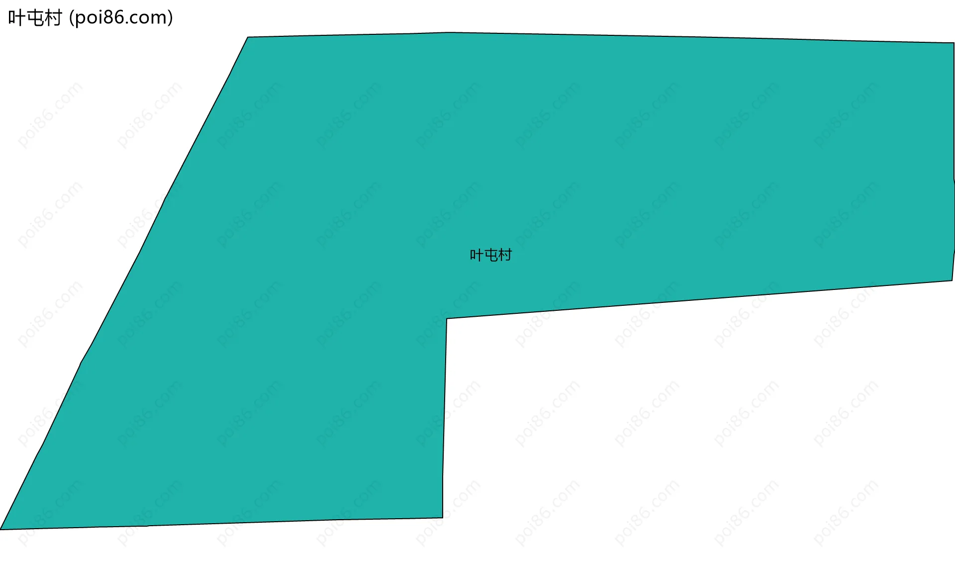 叶屯村边界地图