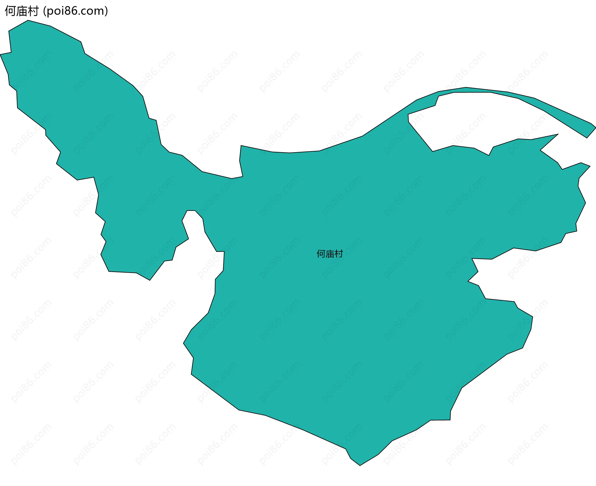 何庙村边界地图