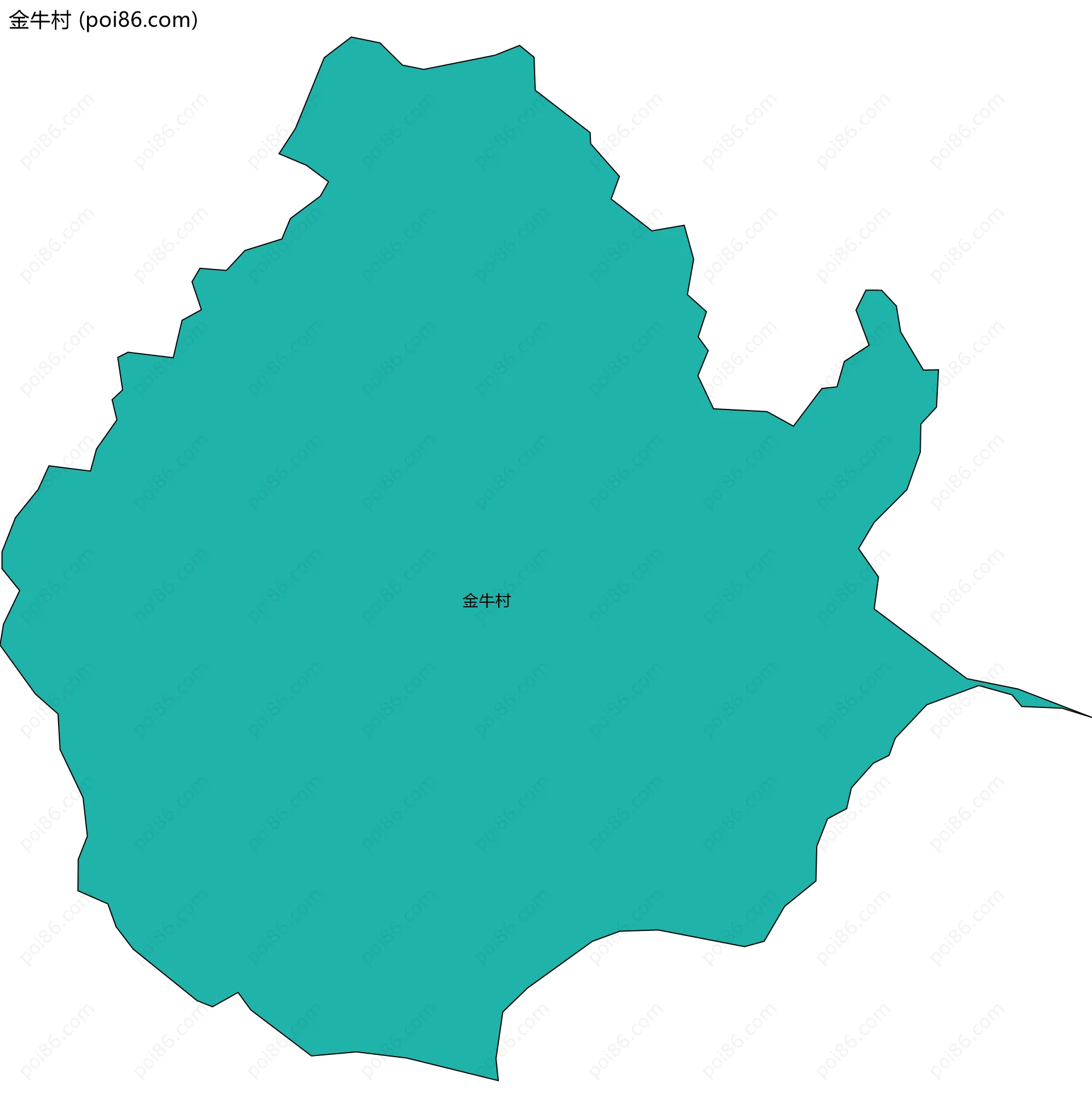 金牛村边界地图