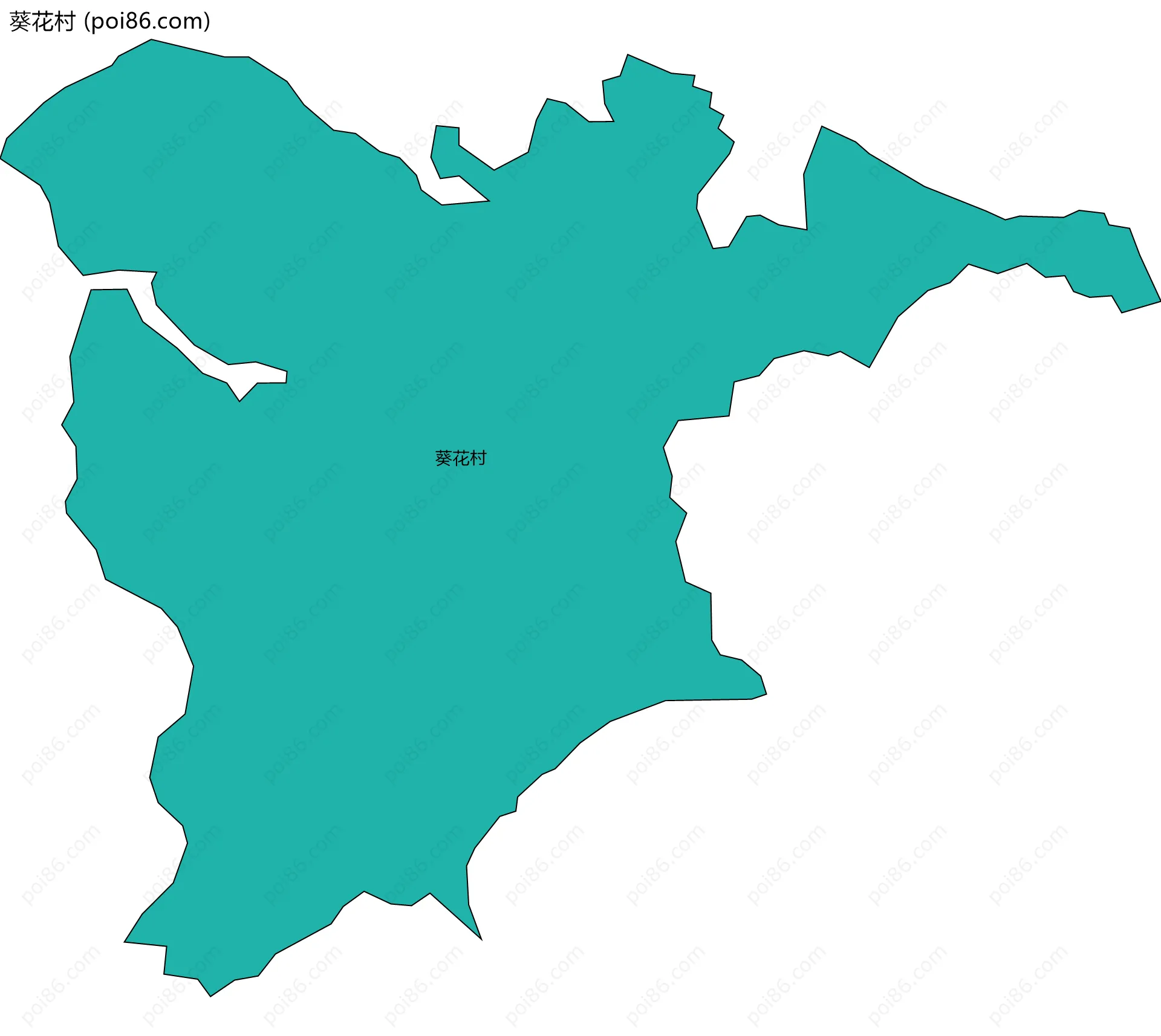 葵花村边界地图