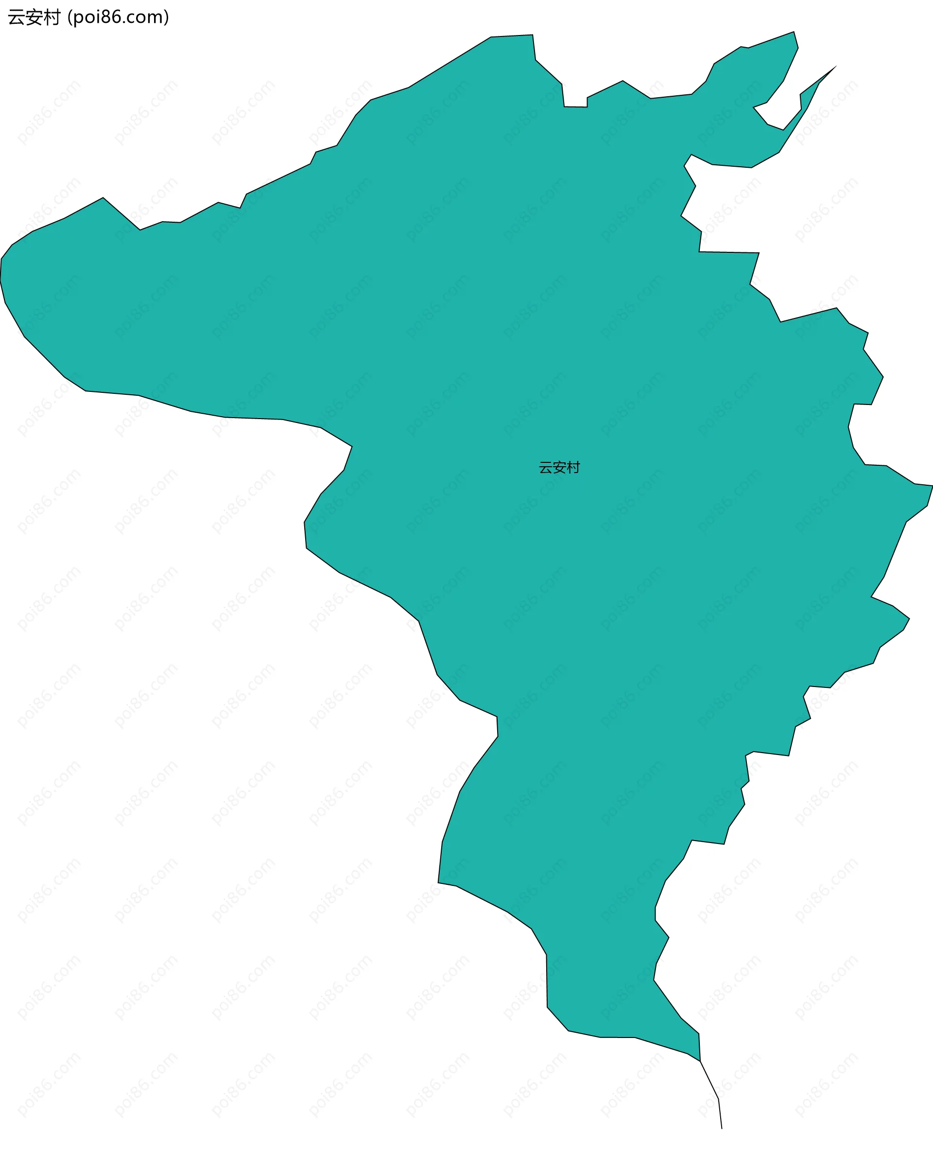 云安村边界地图