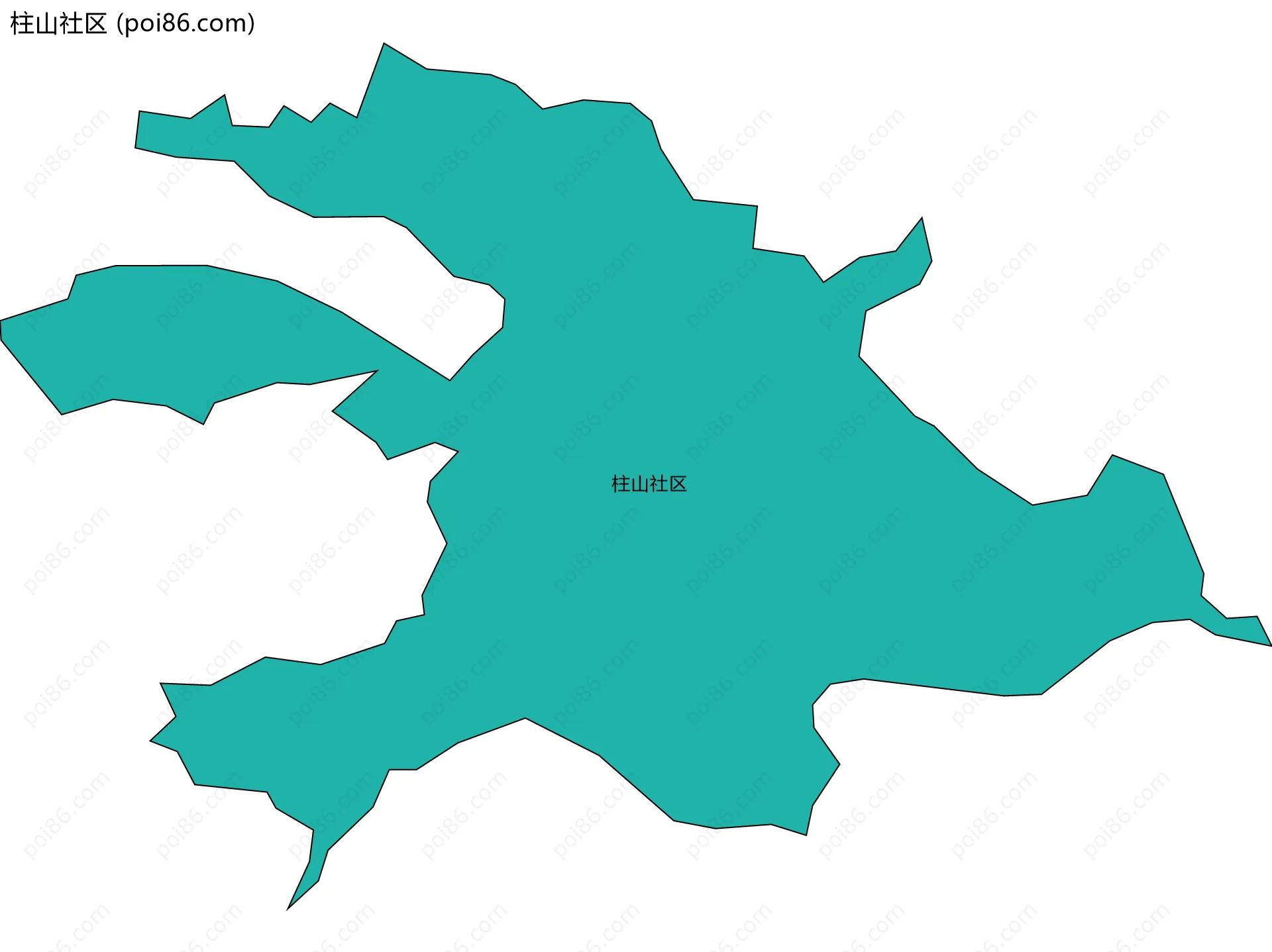 柱山社区边界地图