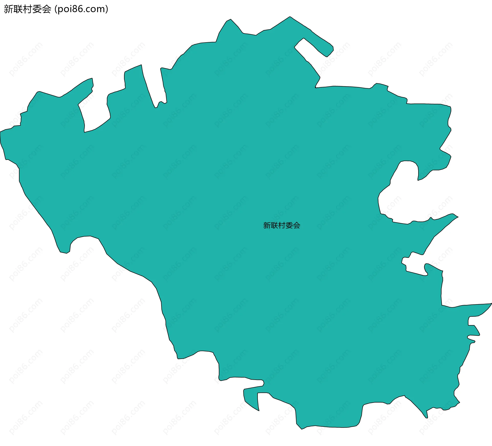 新联村委会边界地图