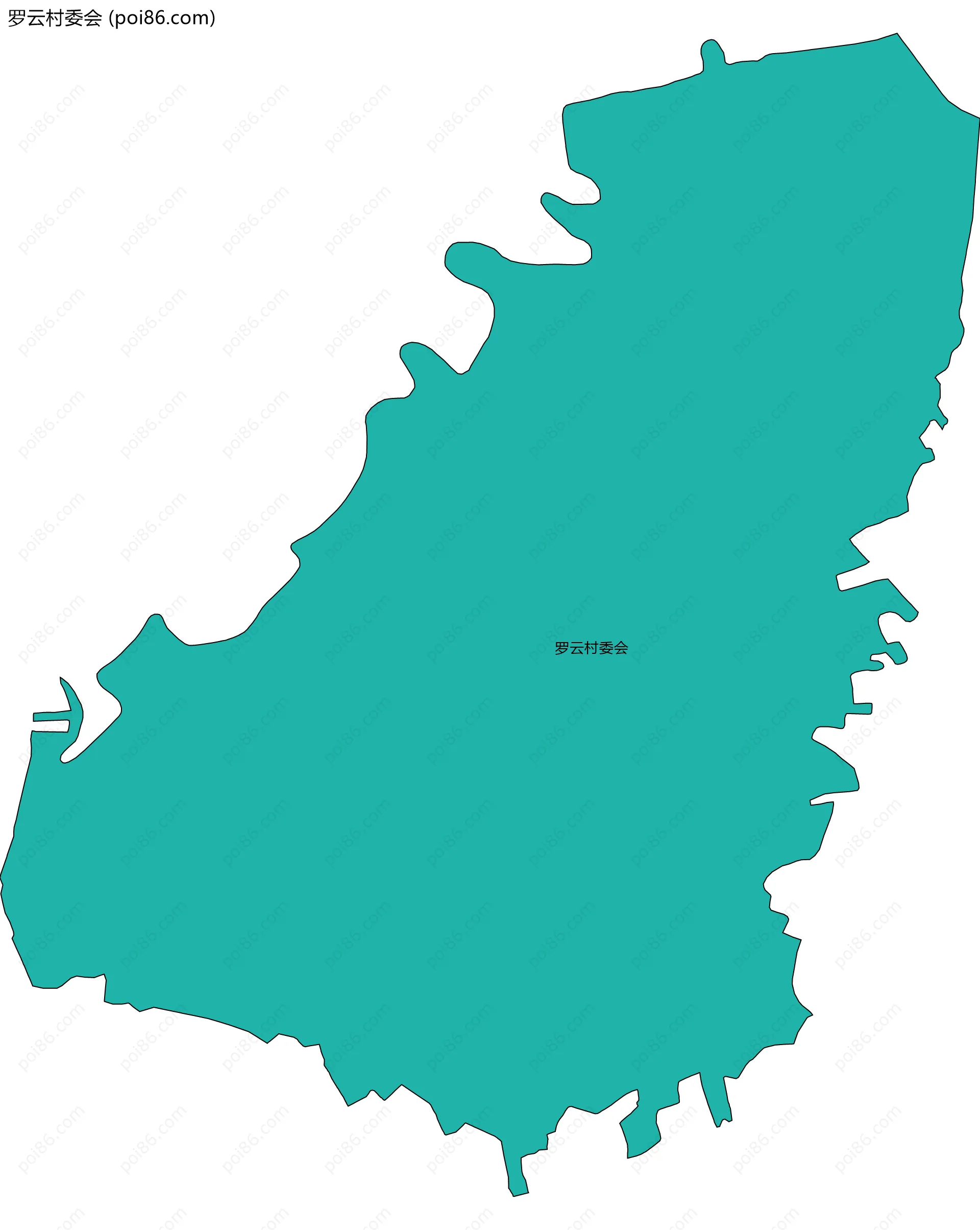 罗云村委会边界地图