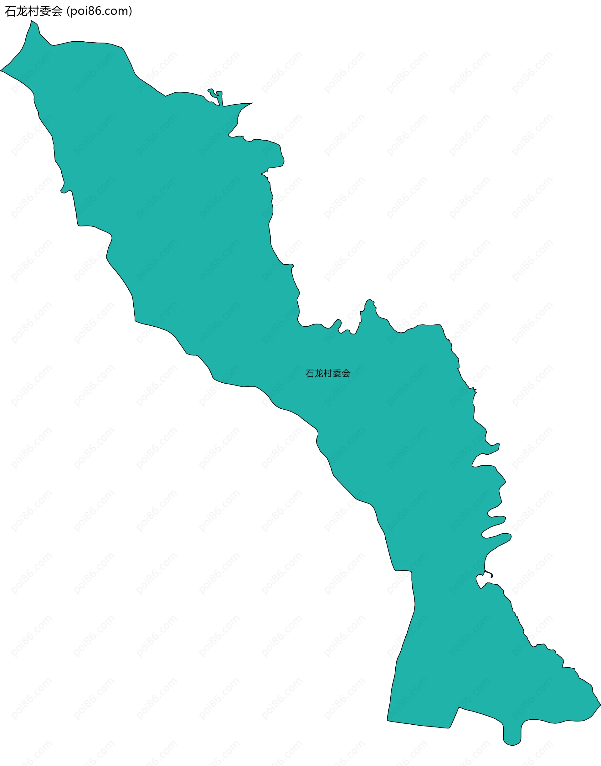 石龙村委会边界地图