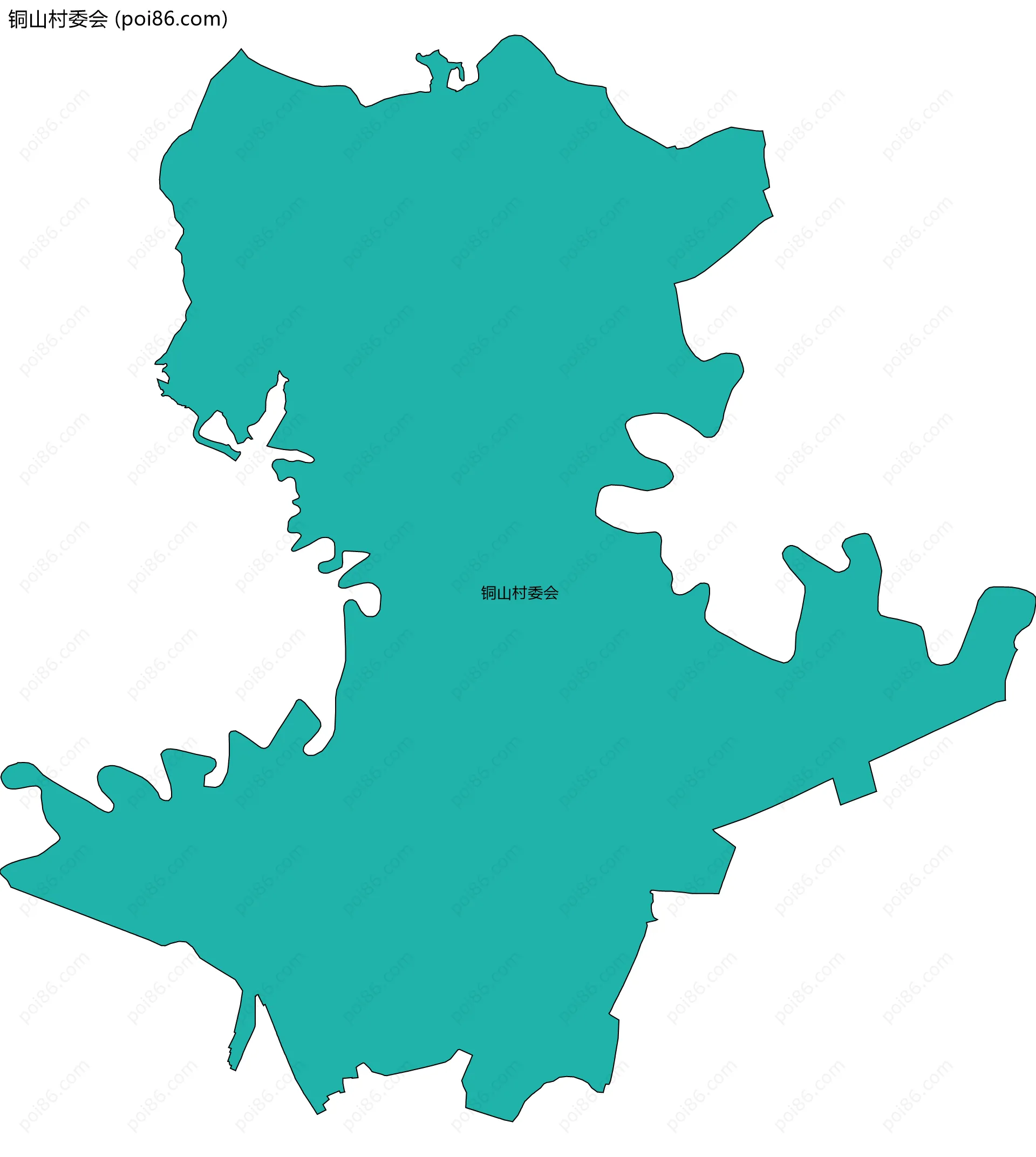 铜山村委会边界地图