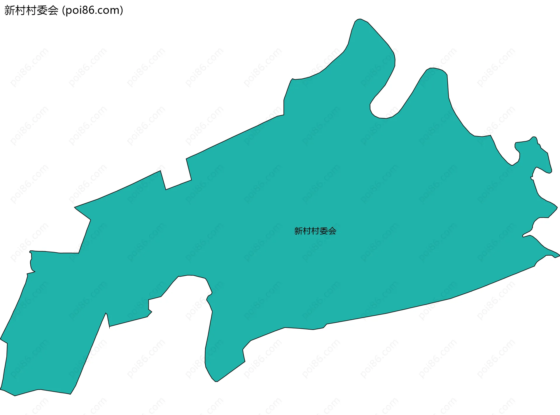 新村村委会边界地图