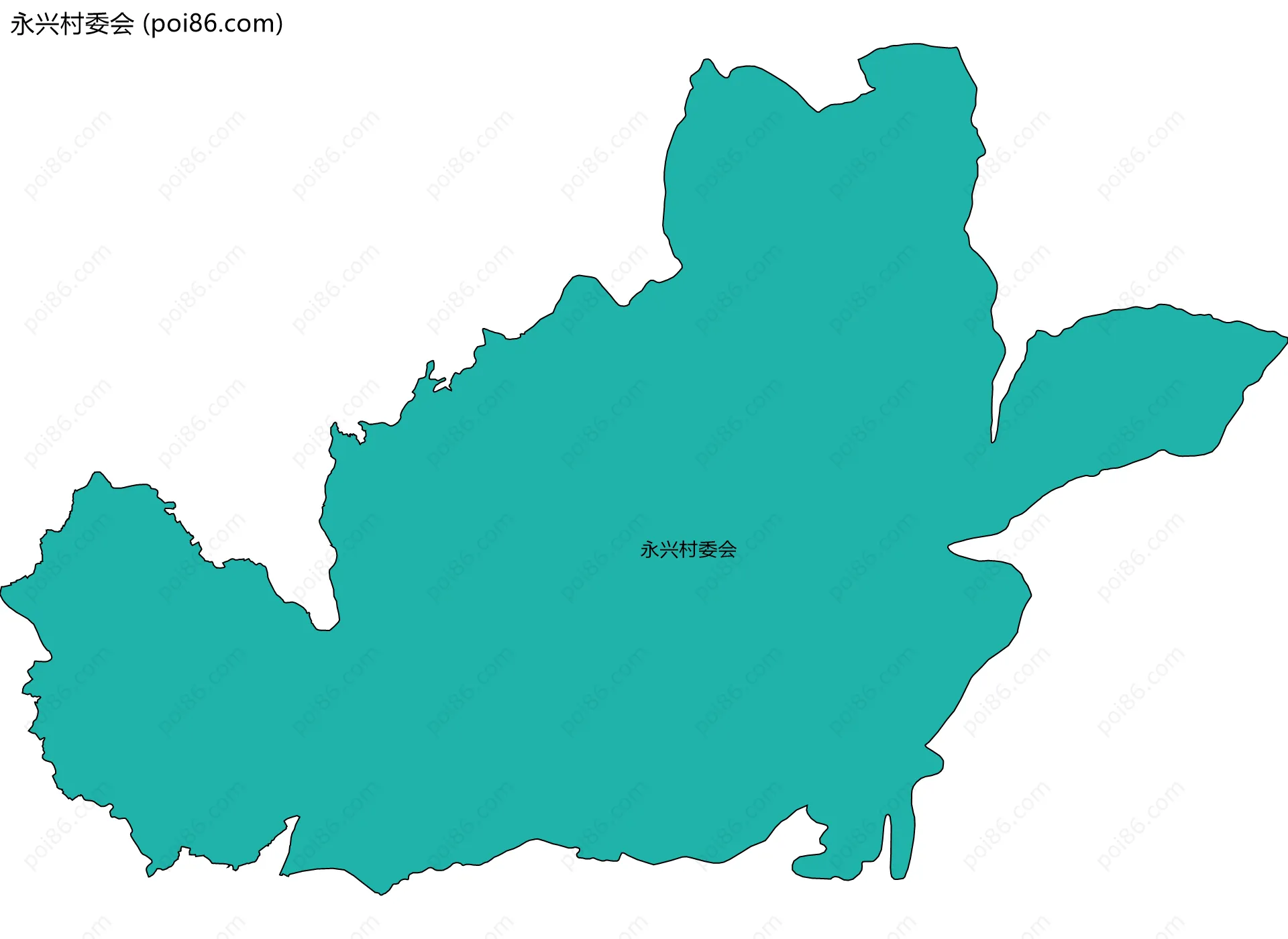 永兴村委会边界地图