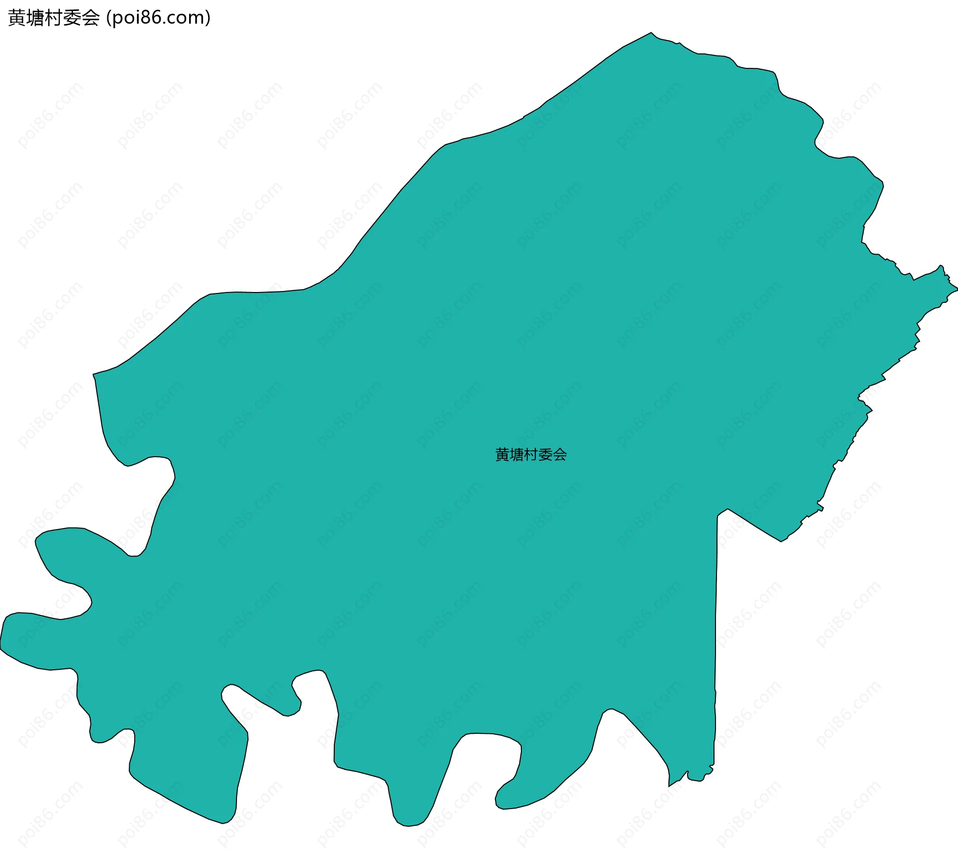 黄塘村委会边界地图
