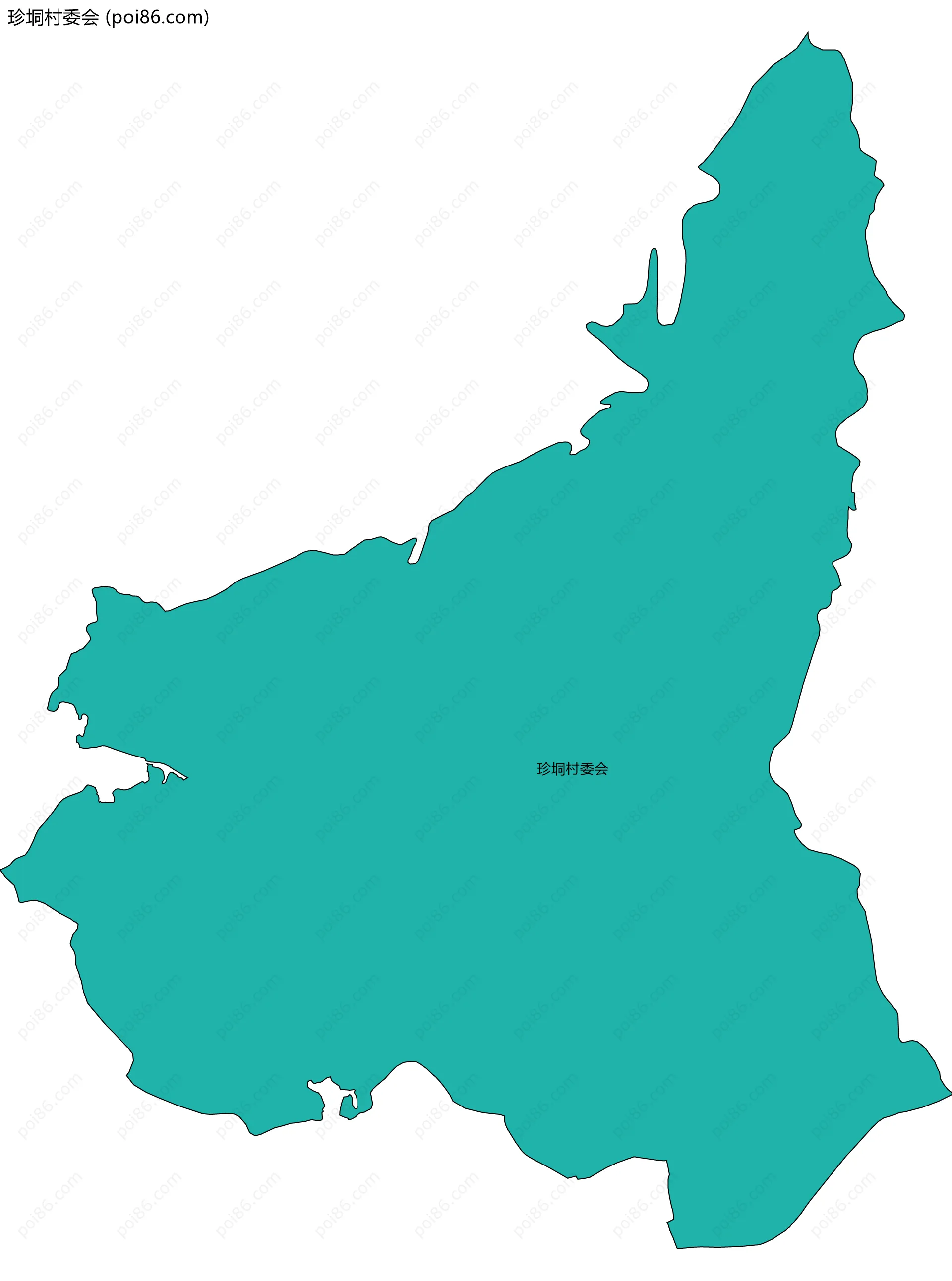 珍垌村委会边界地图