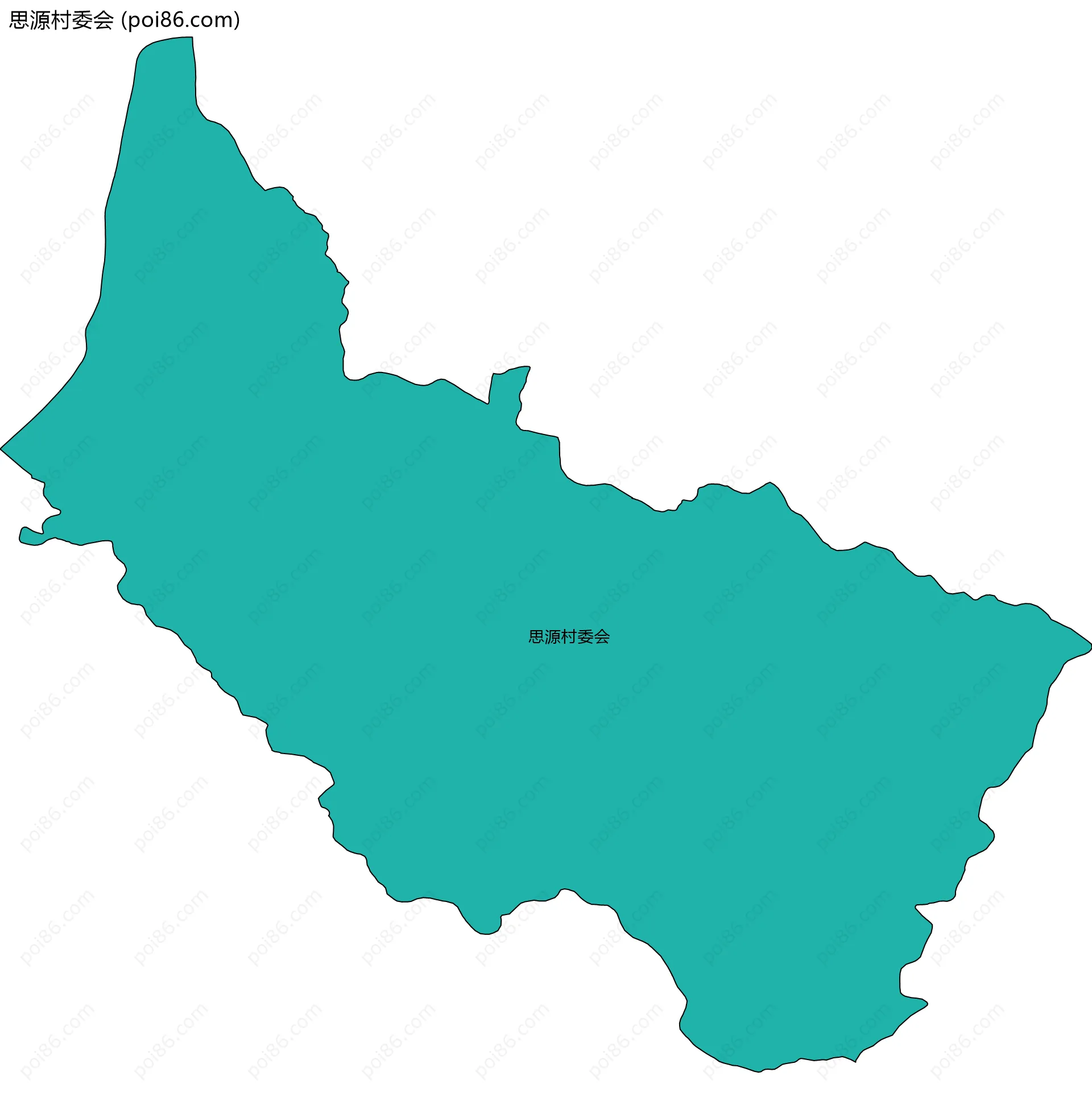 思源村委会边界地图