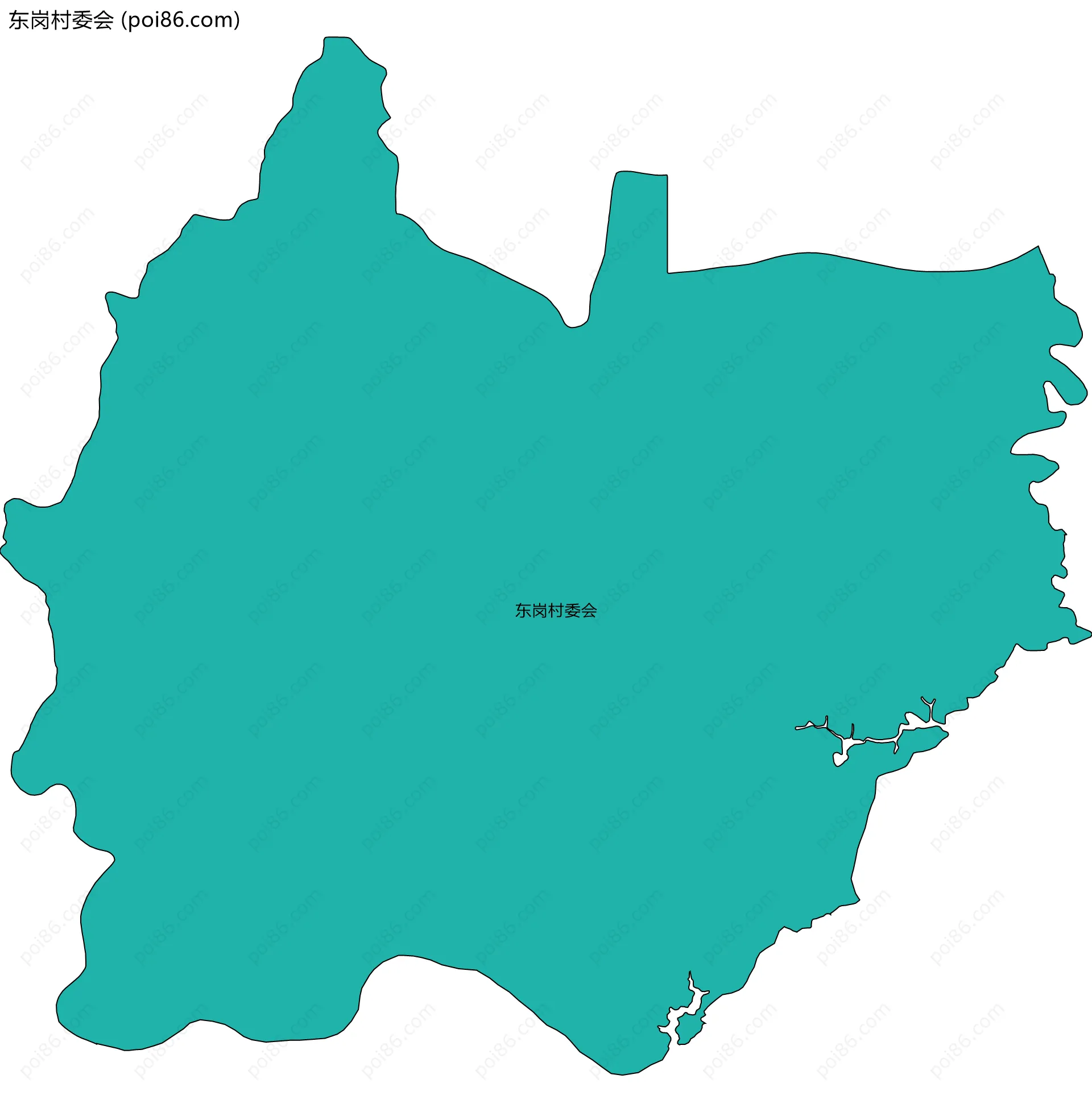 东岗村委会边界地图