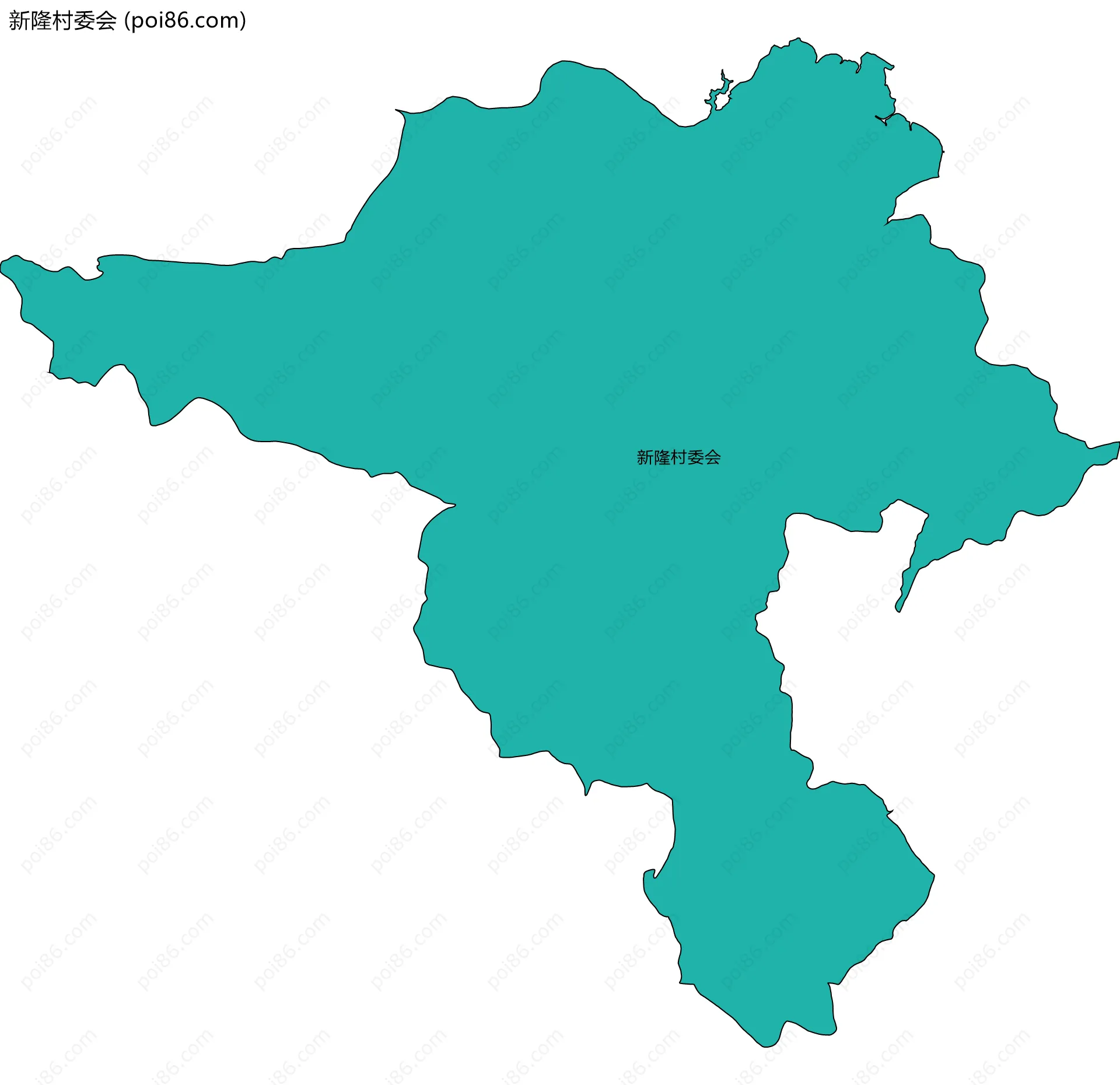 新隆村委会边界地图