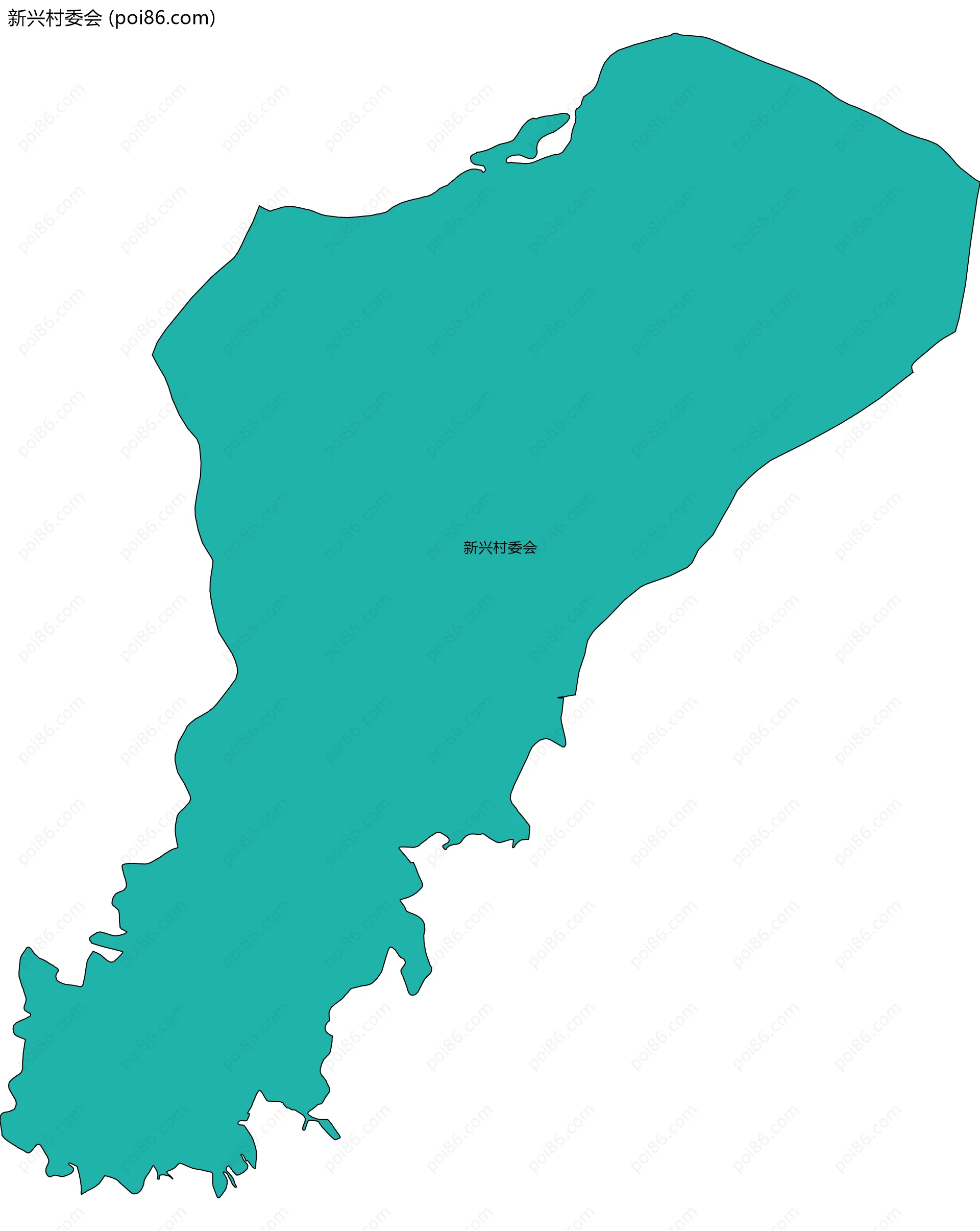 新兴村委会边界地图