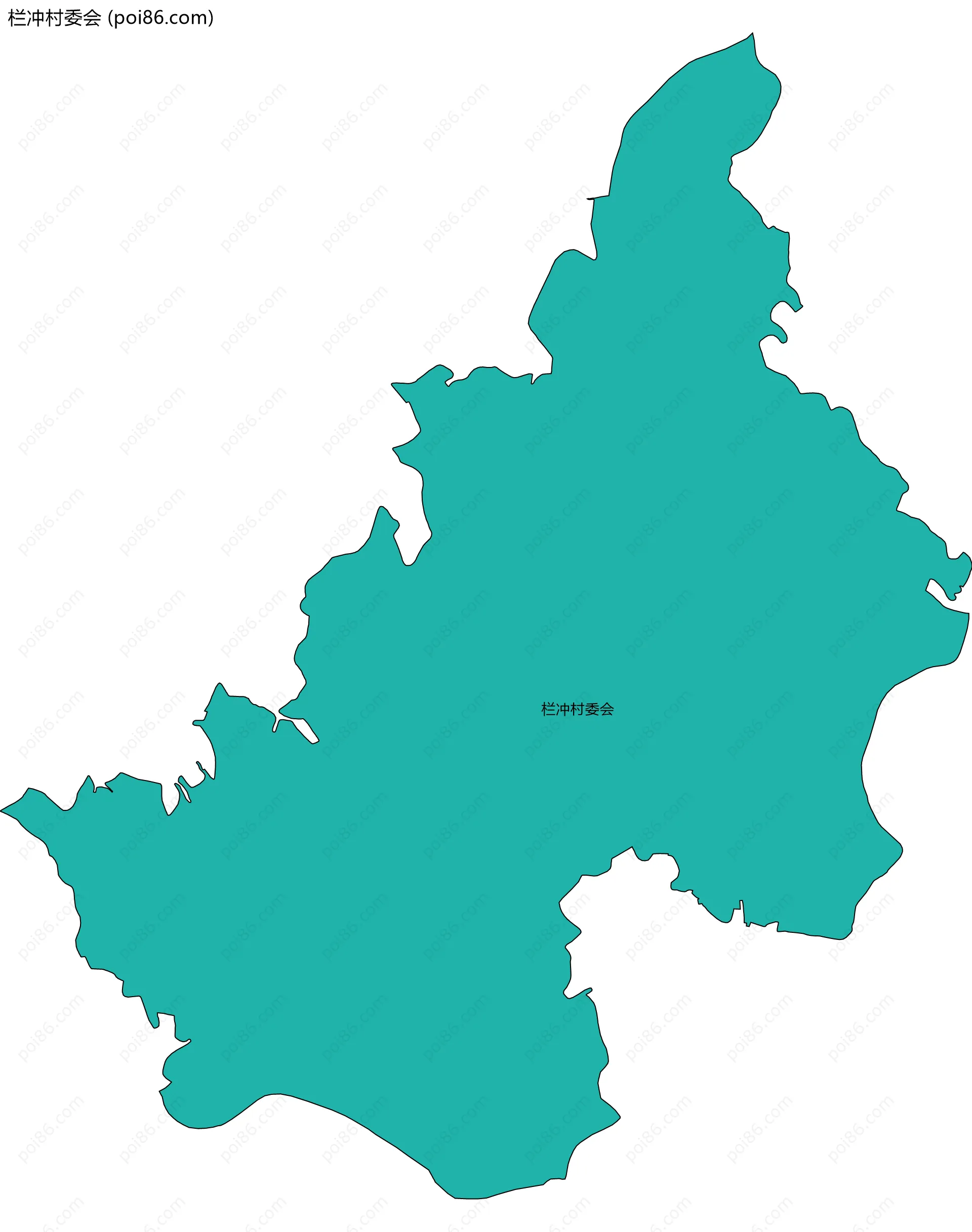 栏冲村委会边界地图