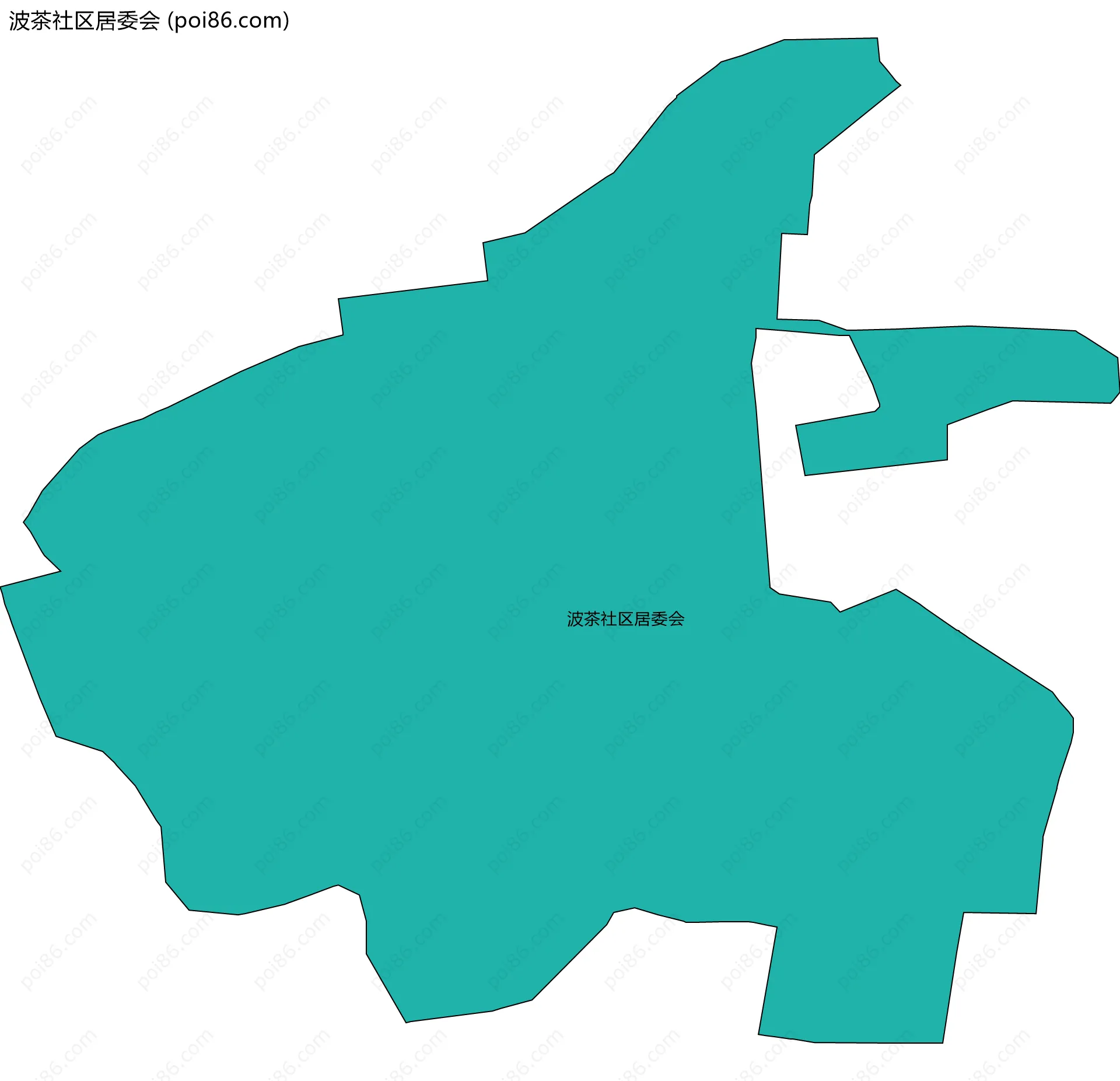 波茶社区居委会边界地图
