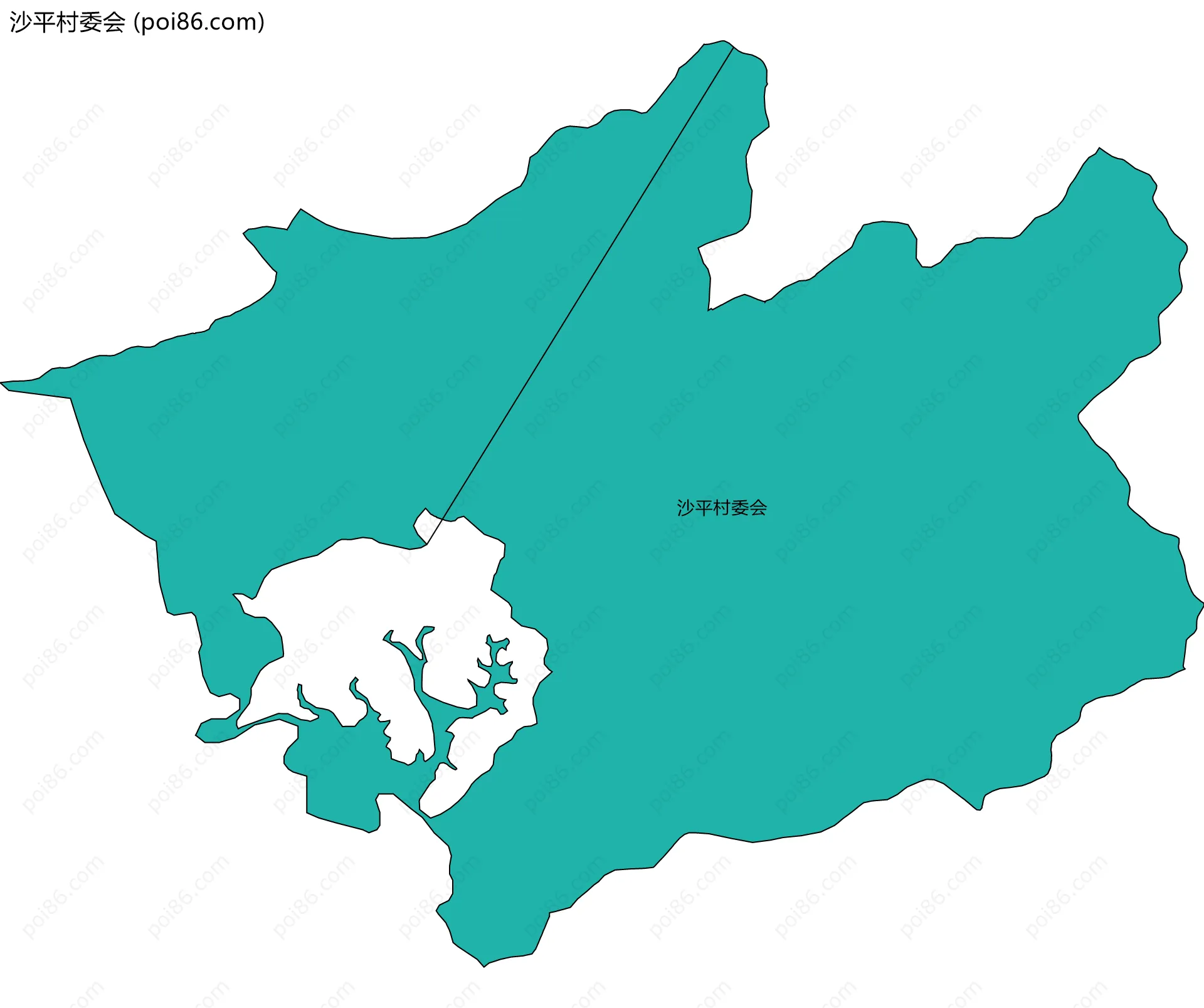 沙平村委会边界地图