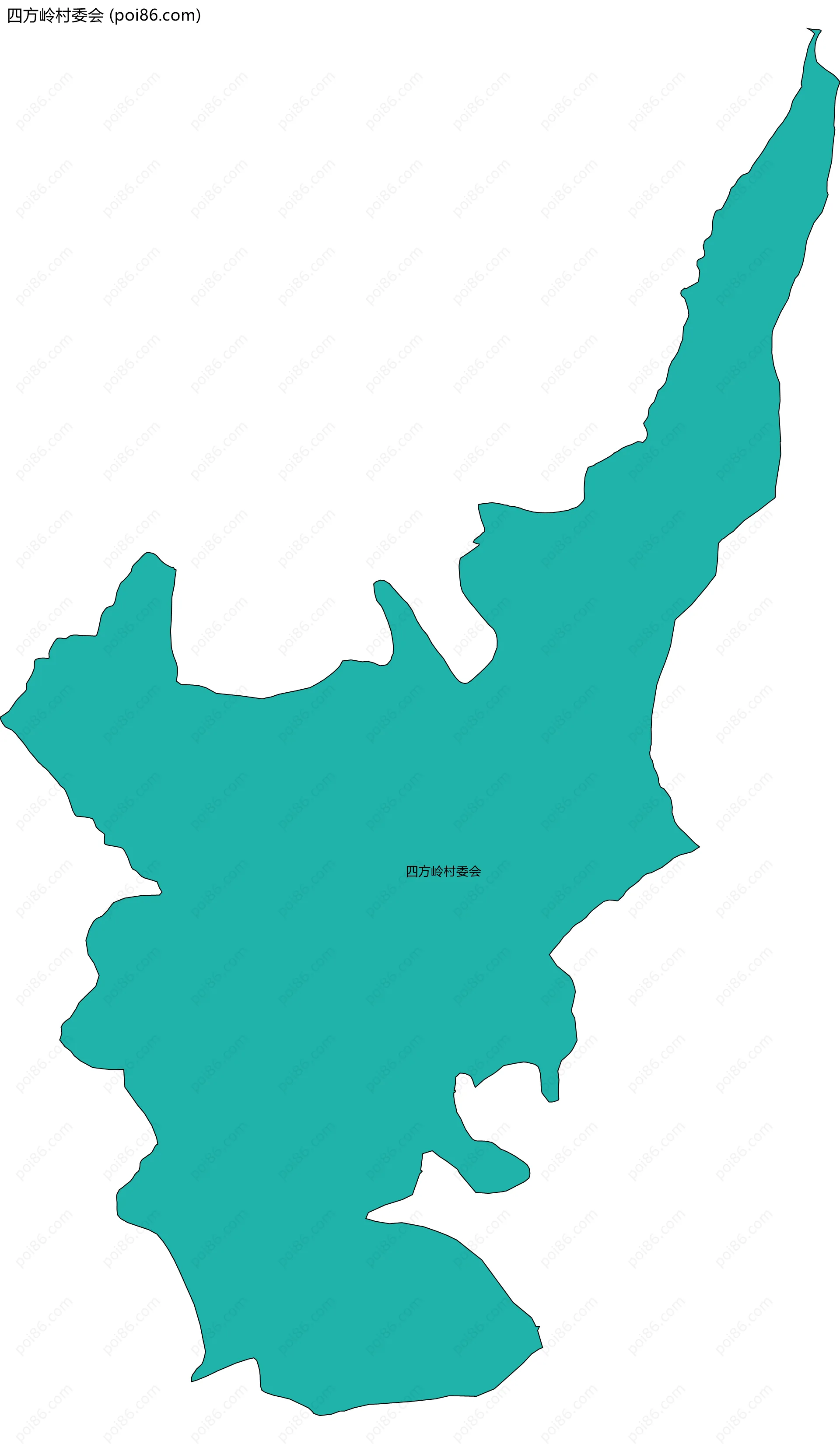 四方岭村委会边界地图