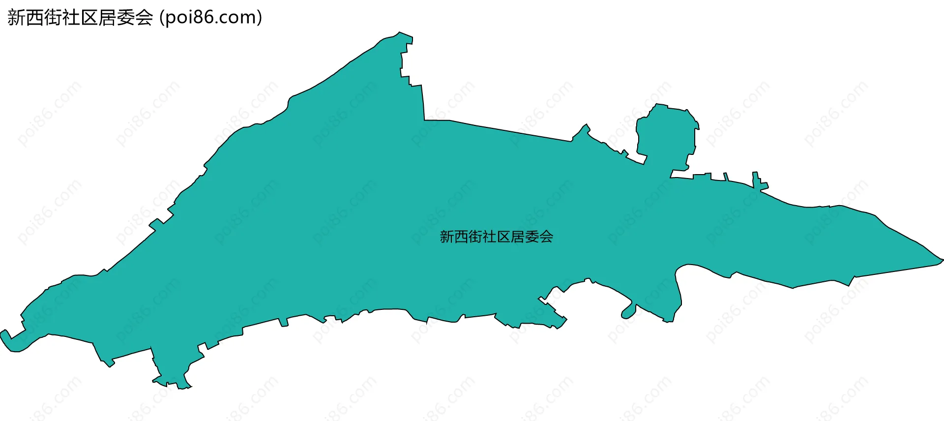 新西街社区居委会边界地图