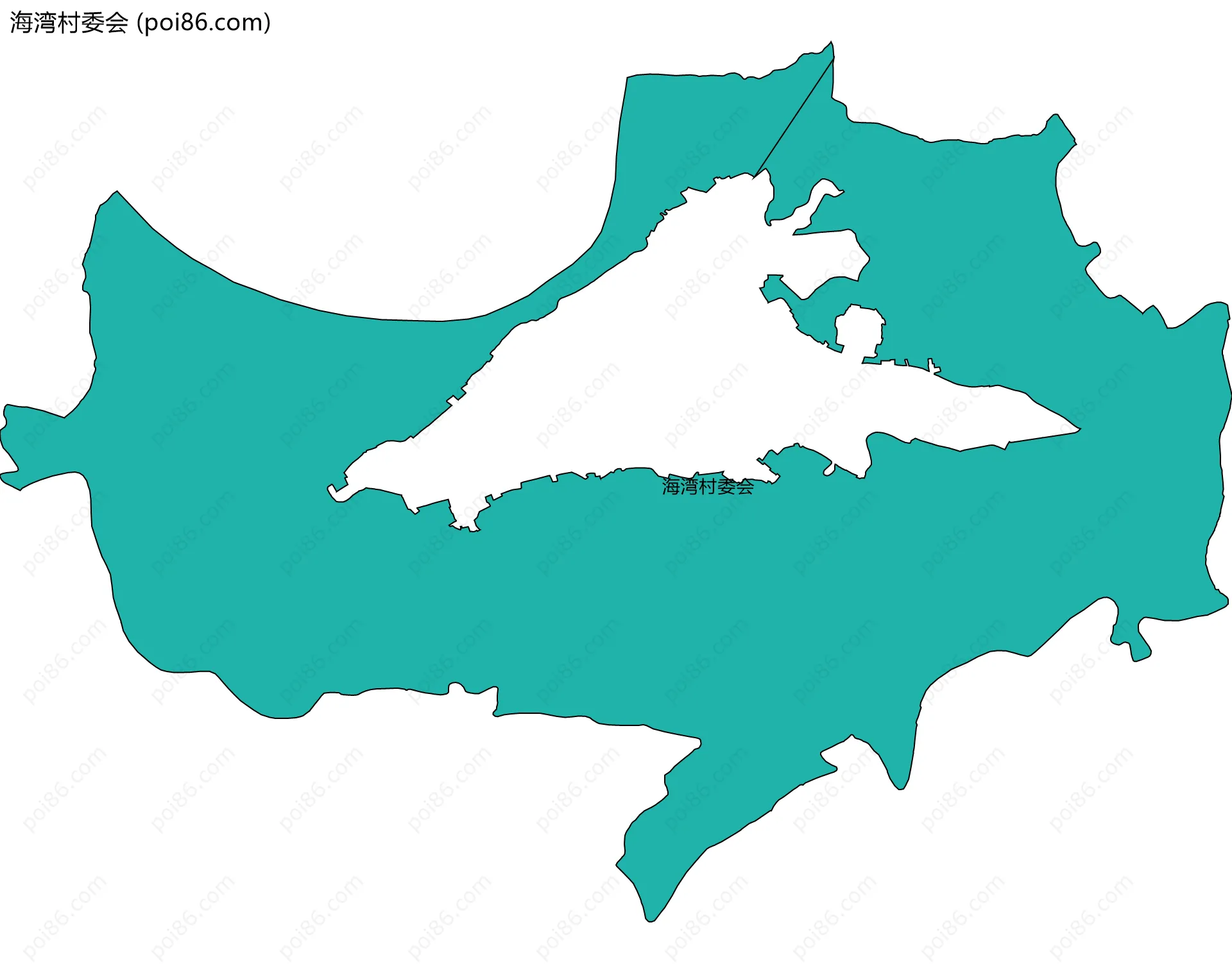 海湾村委会边界地图