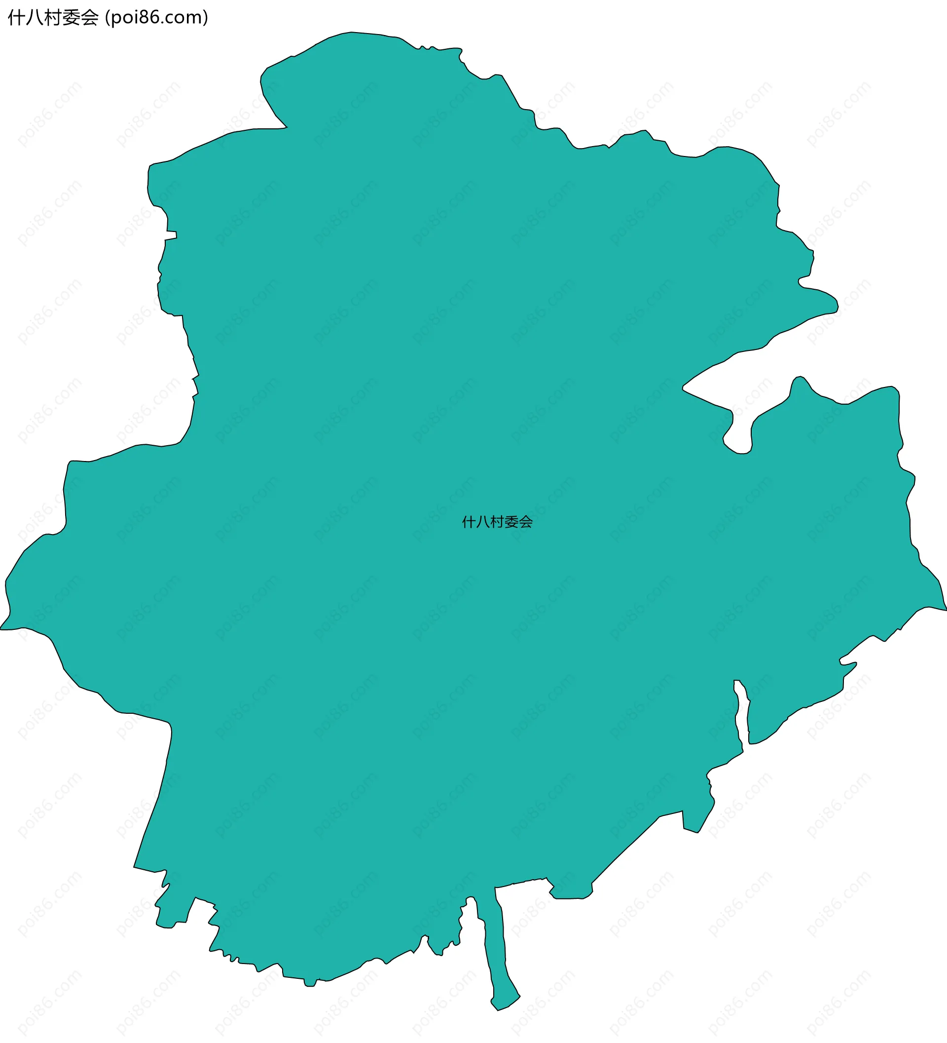 什八村委会边界地图