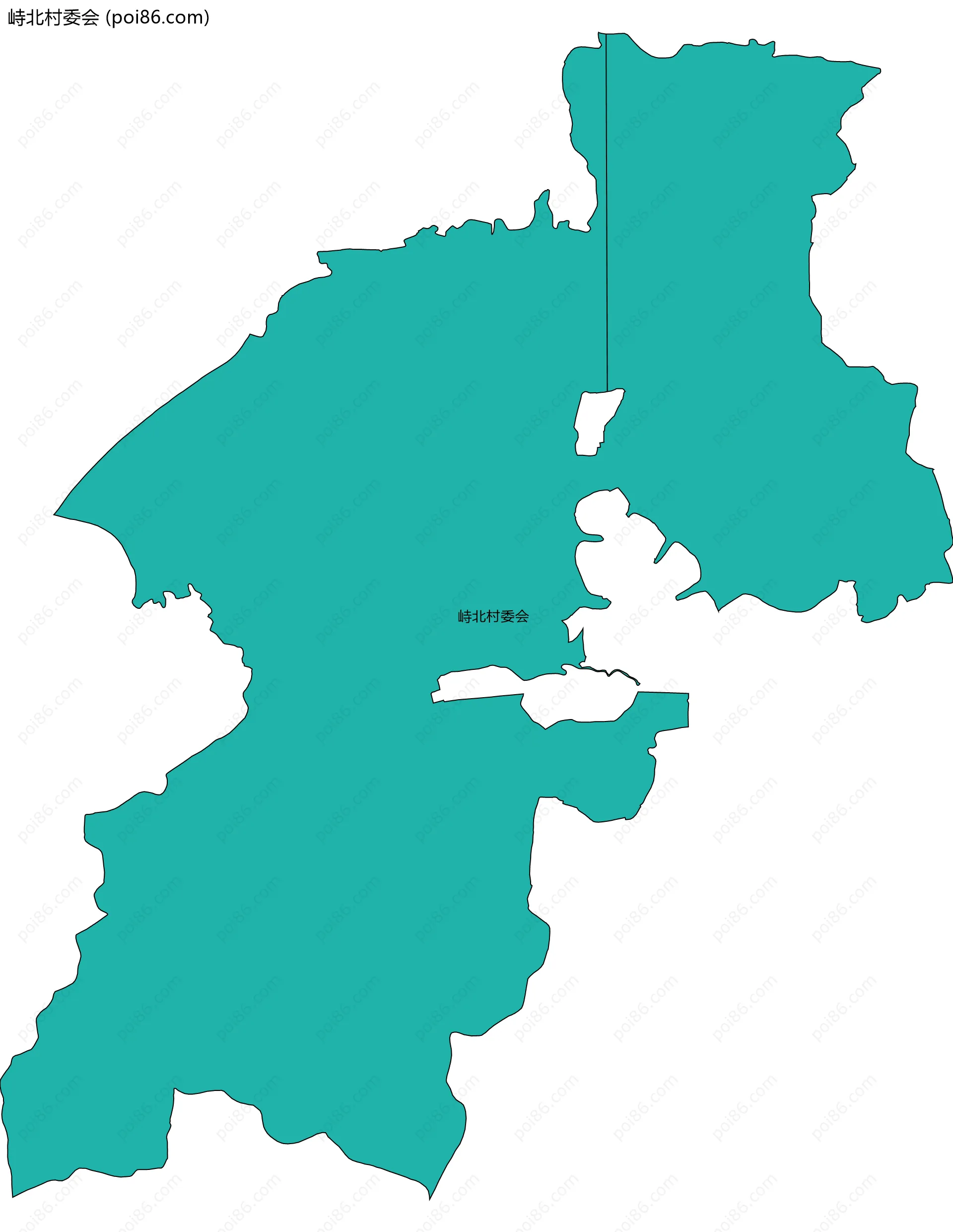 峙北村委会边界地图