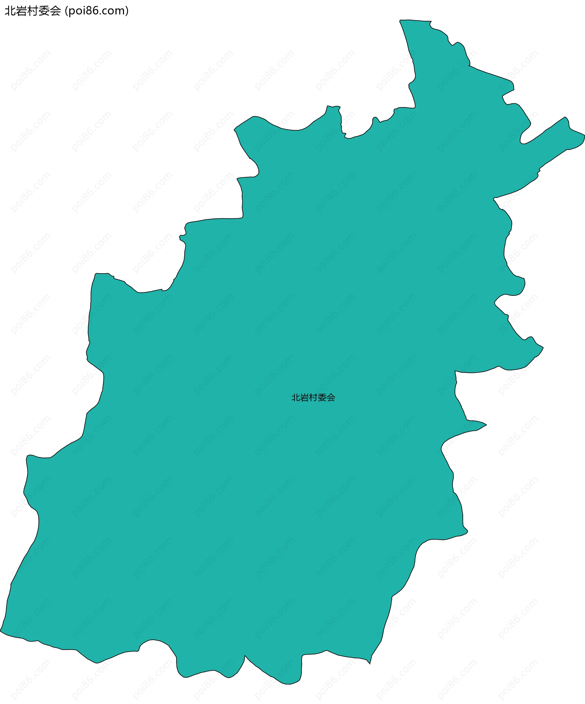 北岩村委会边界地图