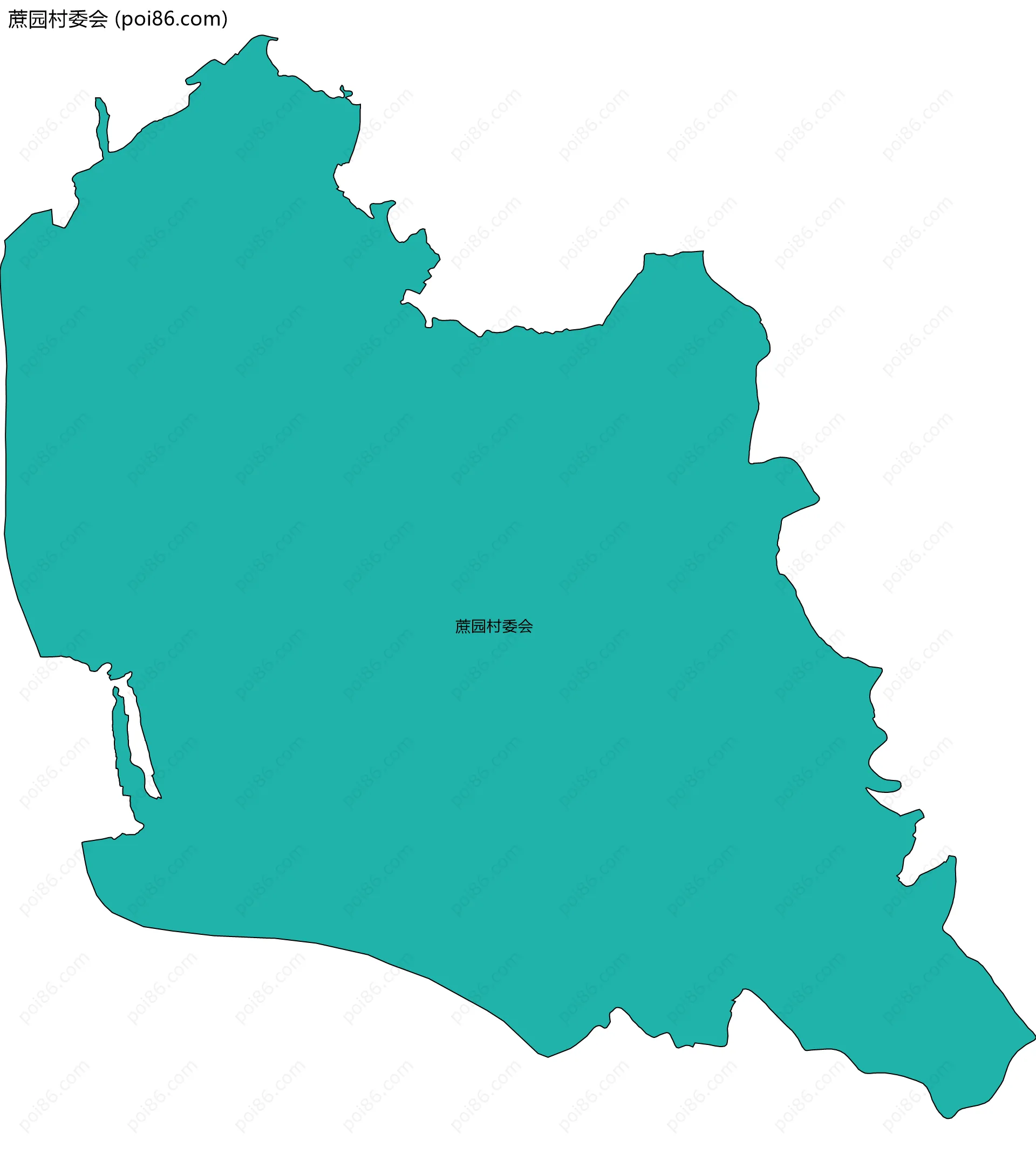 蔗园村委会边界地图