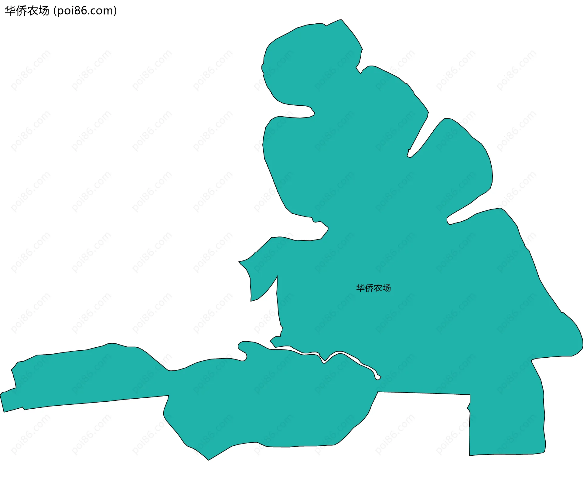 华侨农场边界地图