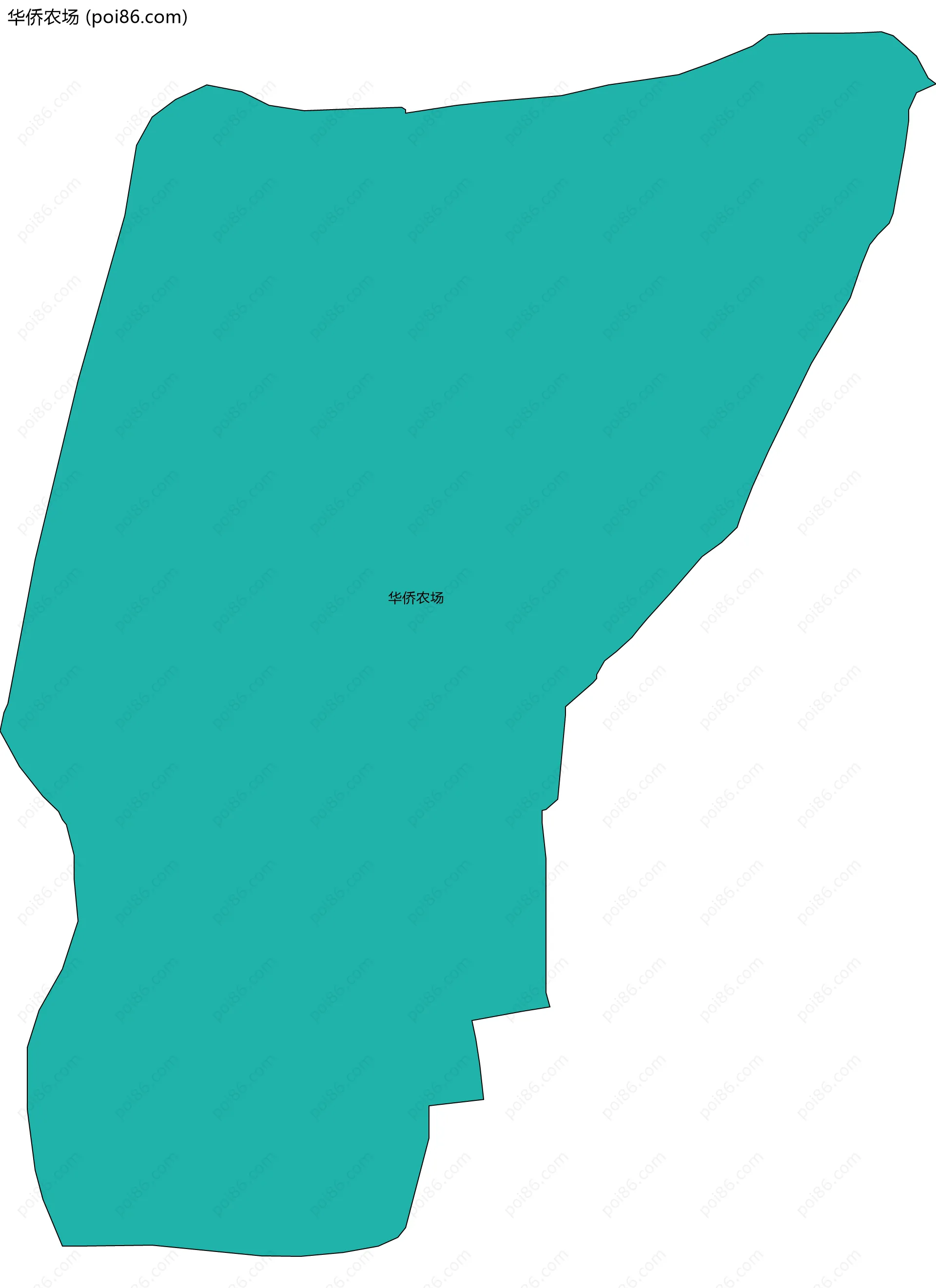 华侨农场边界地图