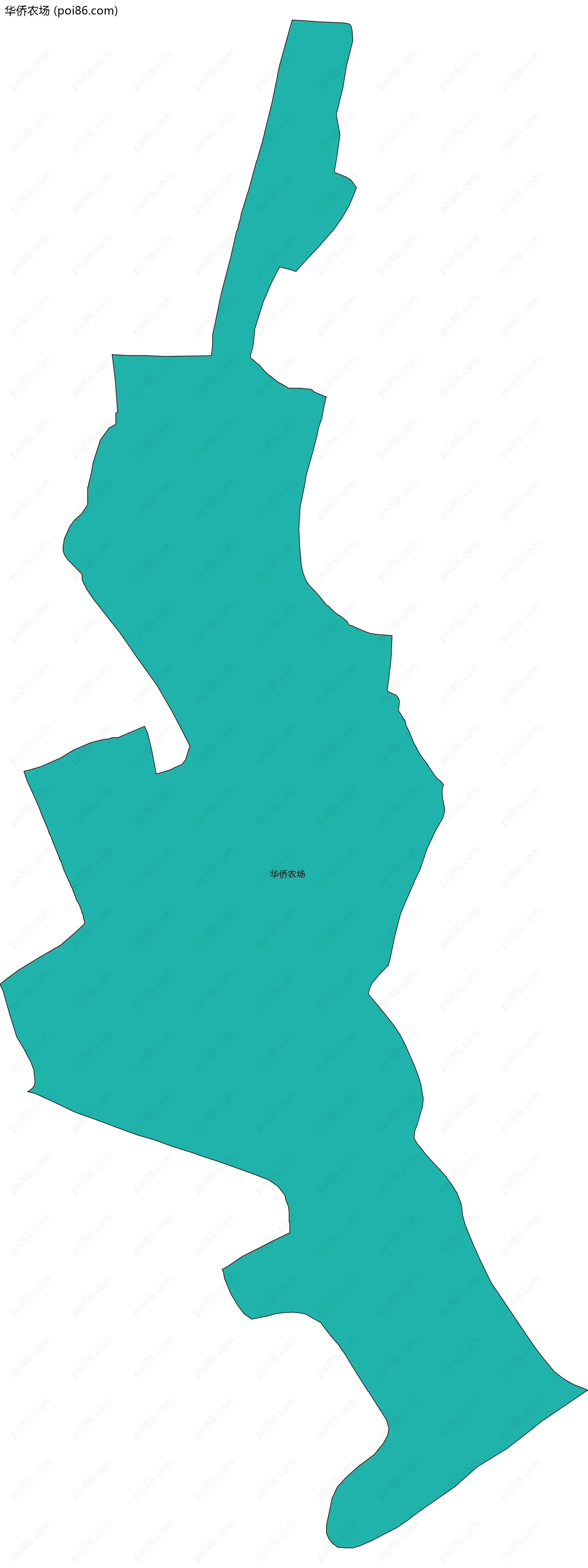 华侨农场边界地图