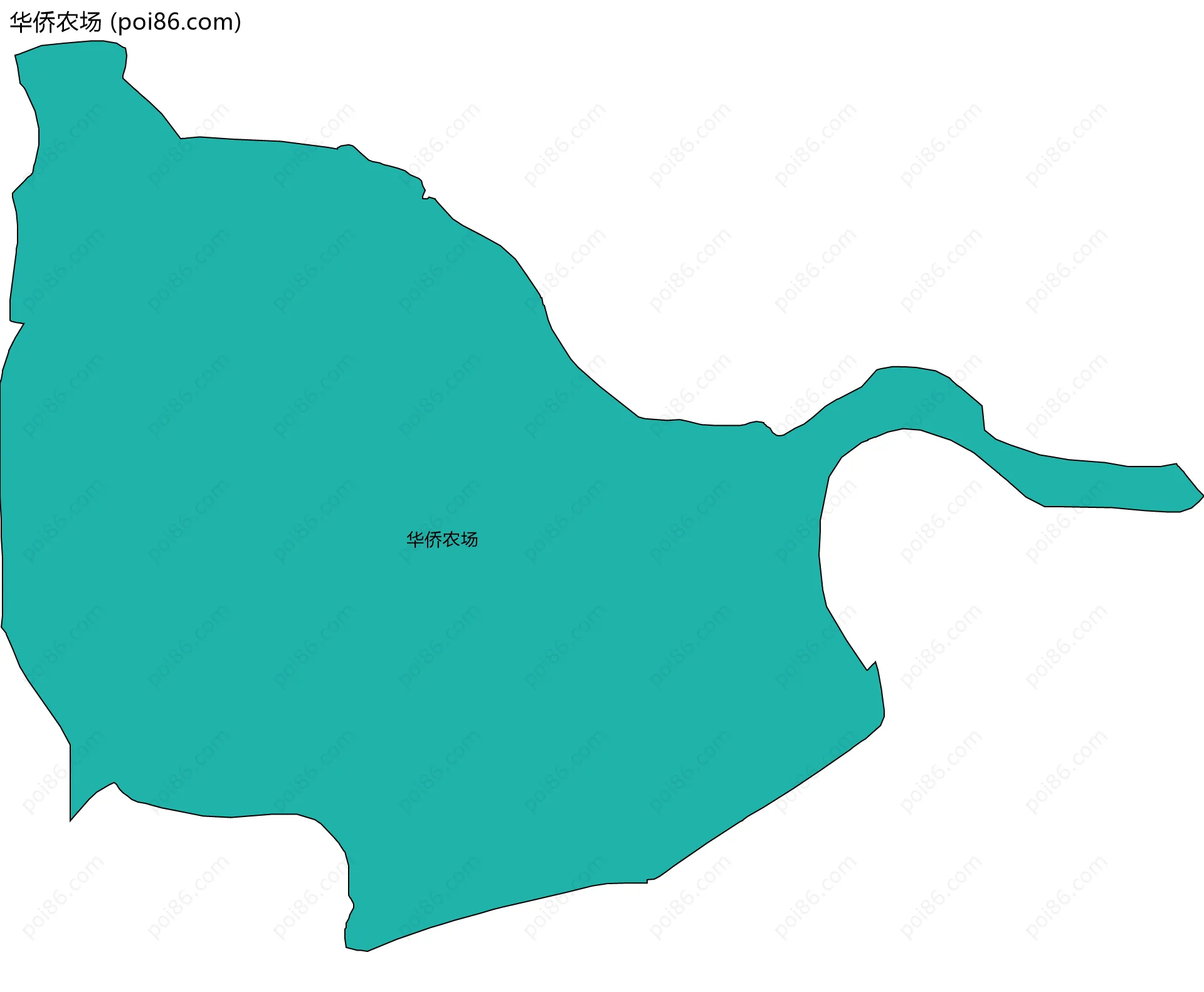 华侨农场边界地图