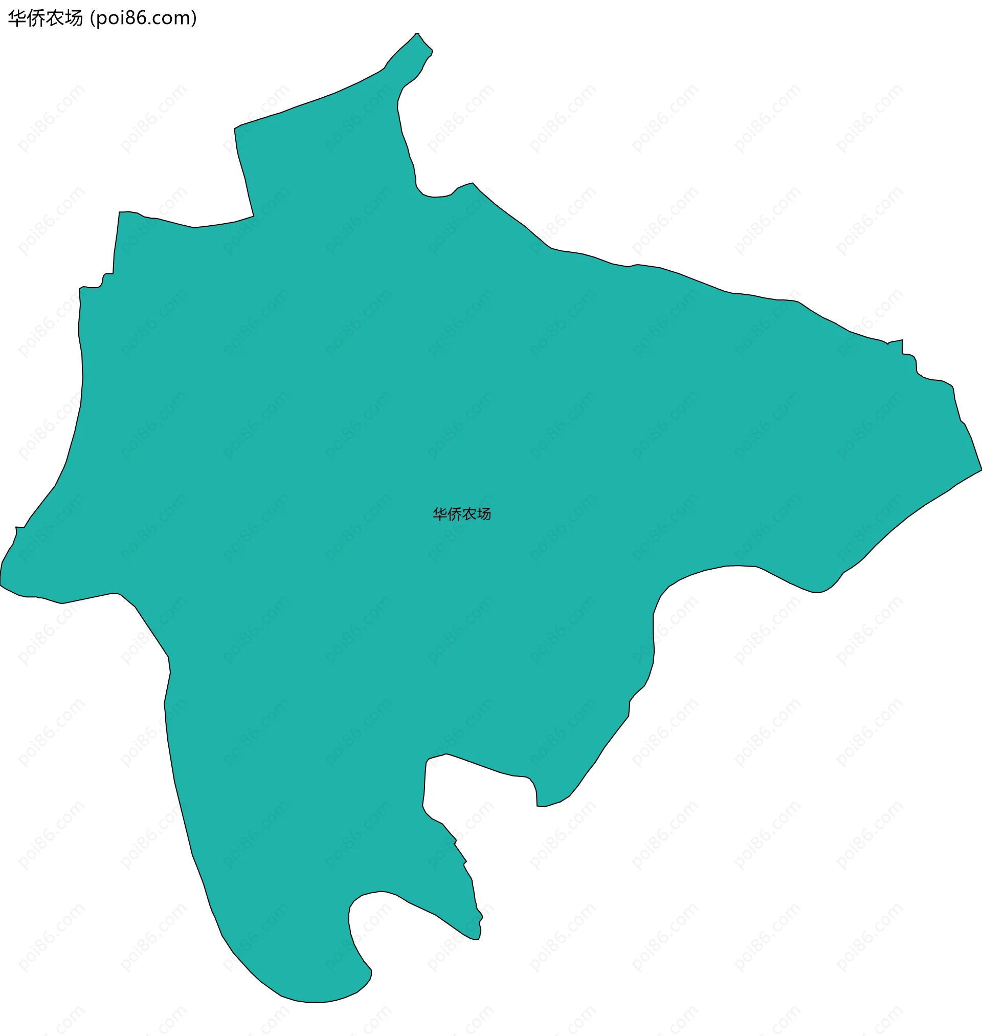 华侨农场边界地图