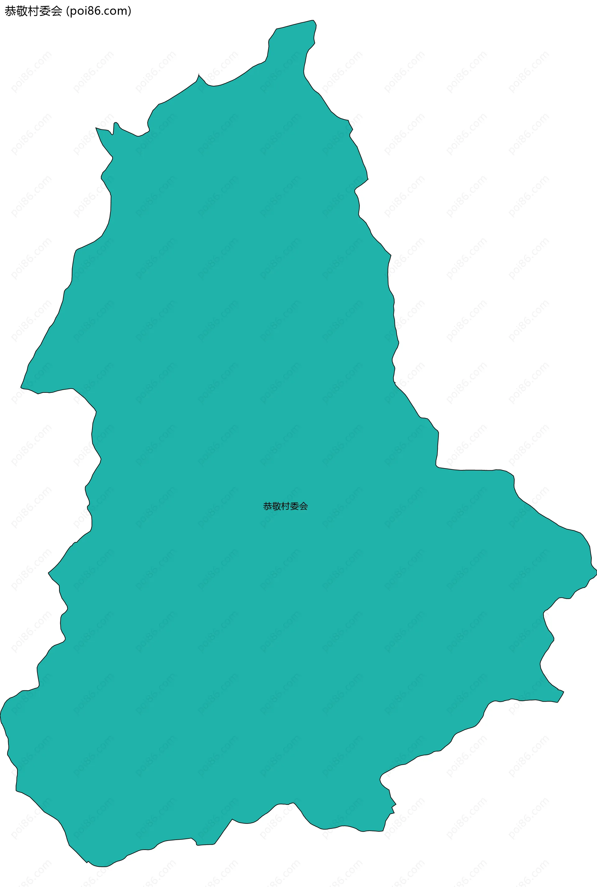 恭敬村委会边界地图