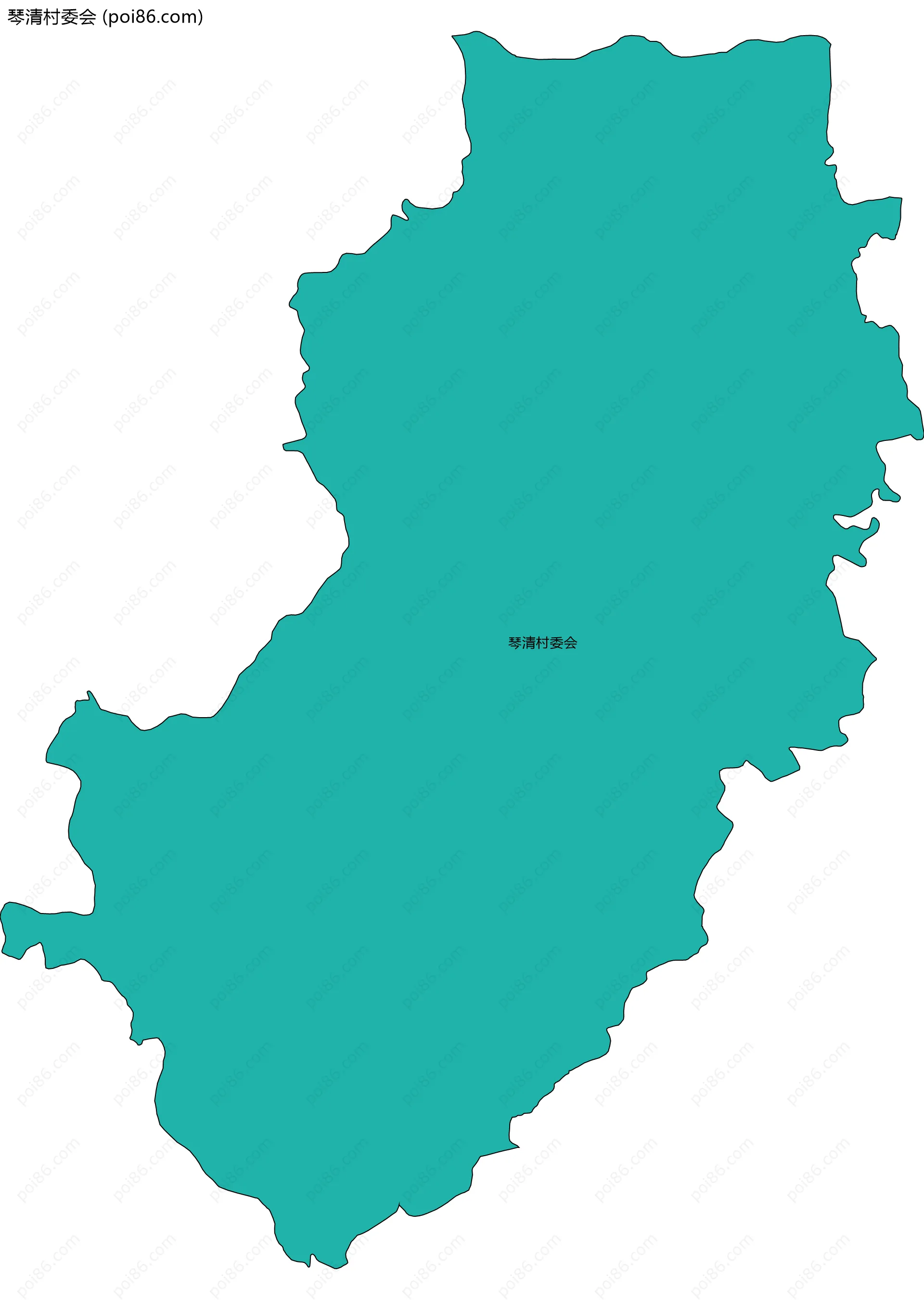 琴清村委会边界地图